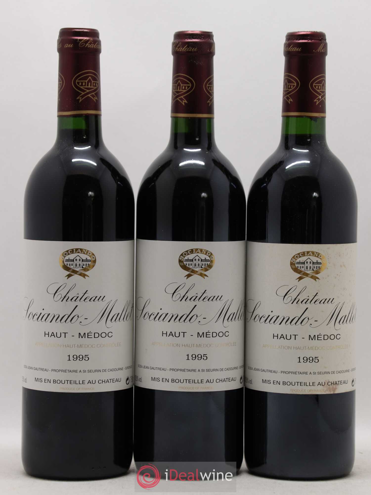 Château Sociando Mallet 1995 - Lot de 6 bouteilles - 2