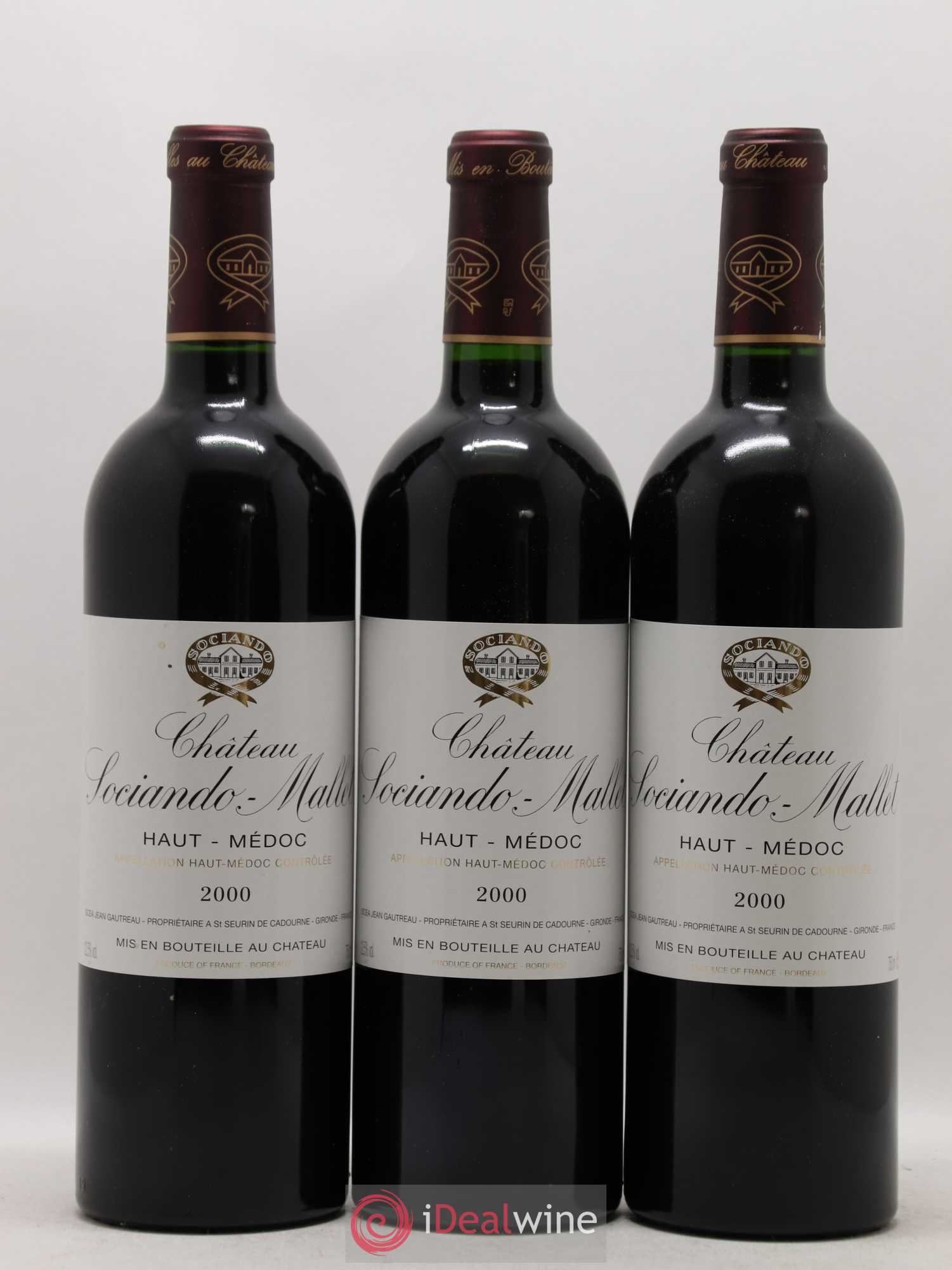 Château Sociando Mallet 2000 - Lot de 6 bouteilles - 2