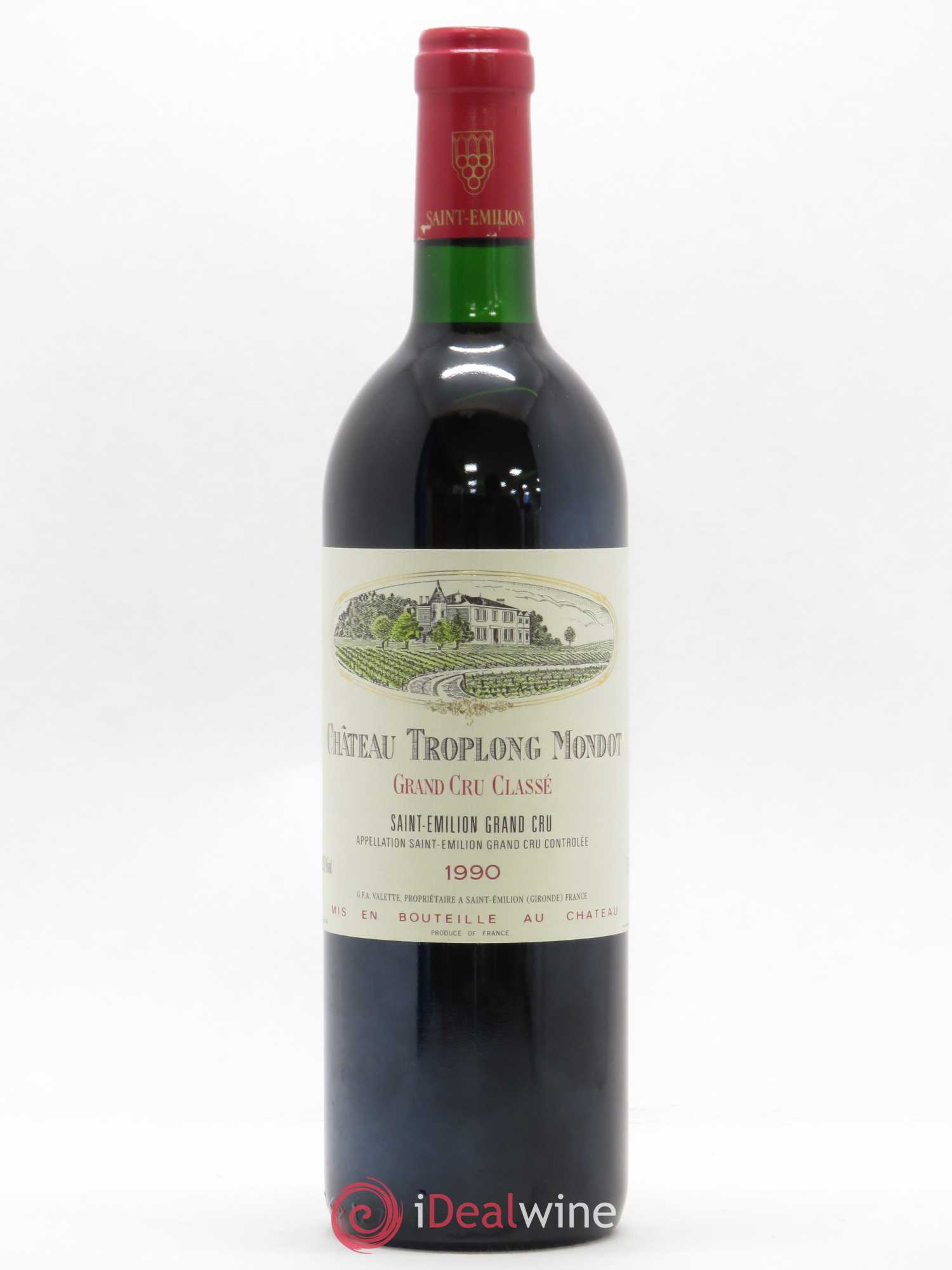 Château Troplong Mondot 1er Grand Cru Classé B 1990 - Lot de 1 bouteille - 0