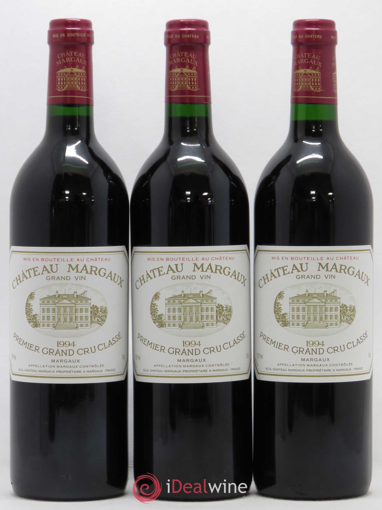 Château Margaux 1er Grand Cru Classé 1994 - Lot de 3 bouteilles - 0