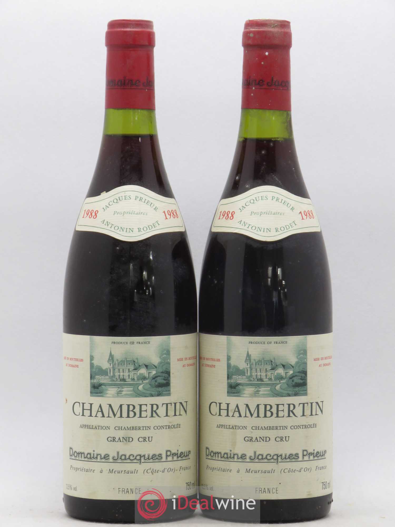 Chambertin Grand Cru Jacques Prieur (Domaine) 1988 - Lot de 2 bouteilles - 0