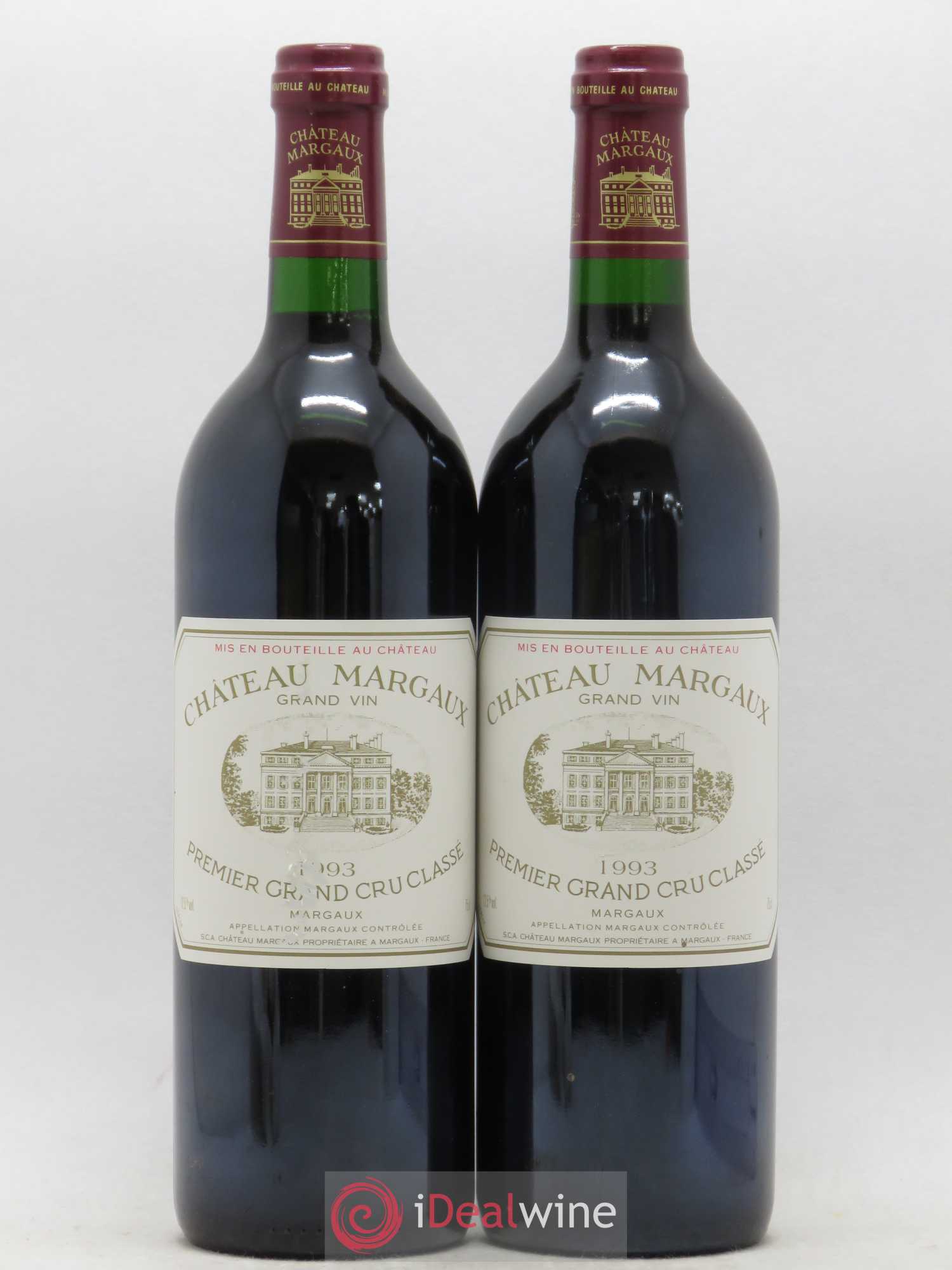 Château Margaux 1er Grand Cru Classé 1993 - Lot de 2 bouteilles - 0