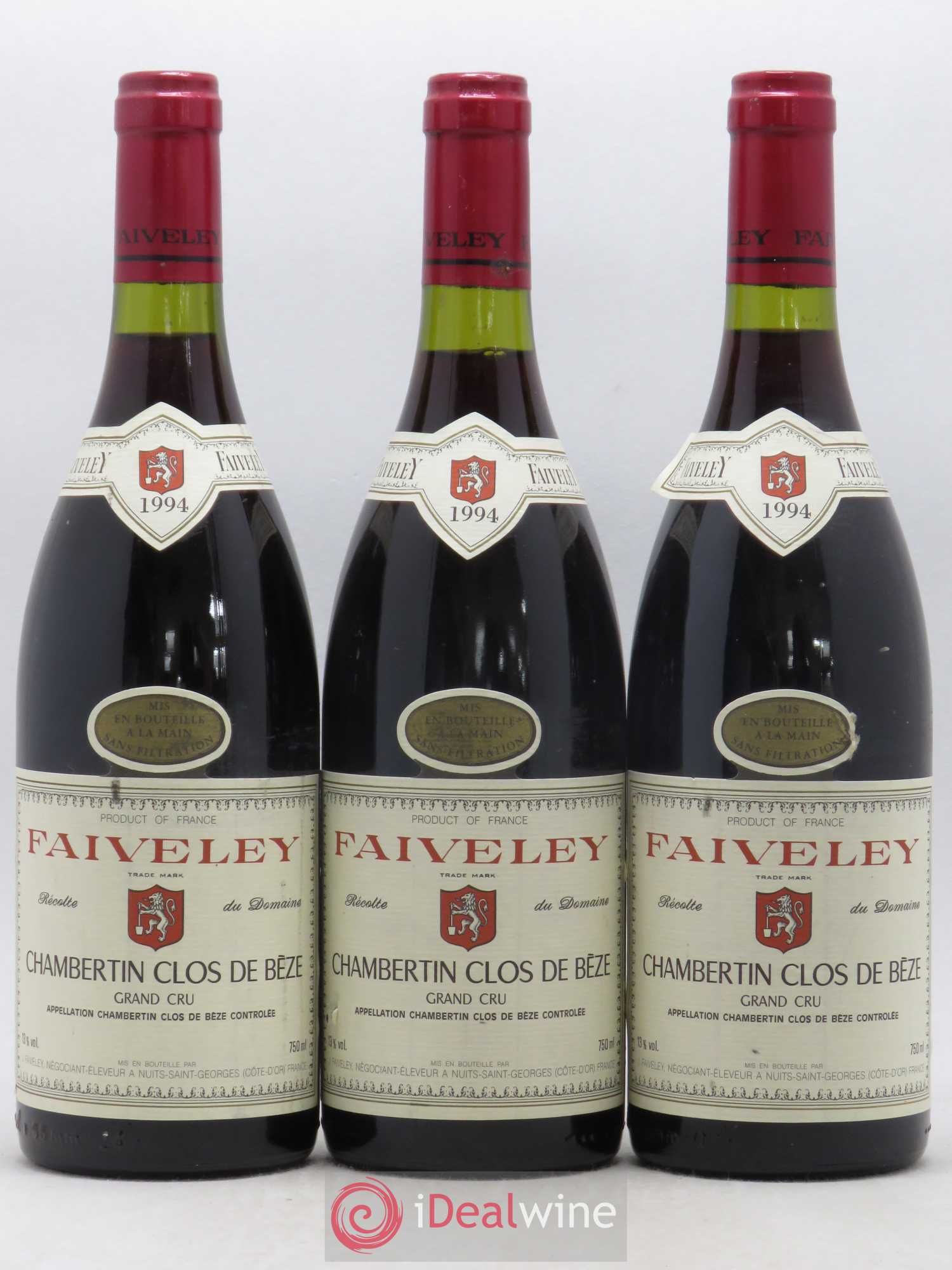 Chambertin Clos de Bèze Grand Cru Faiveley 1994 - Lot de 3 bouteilles - 0