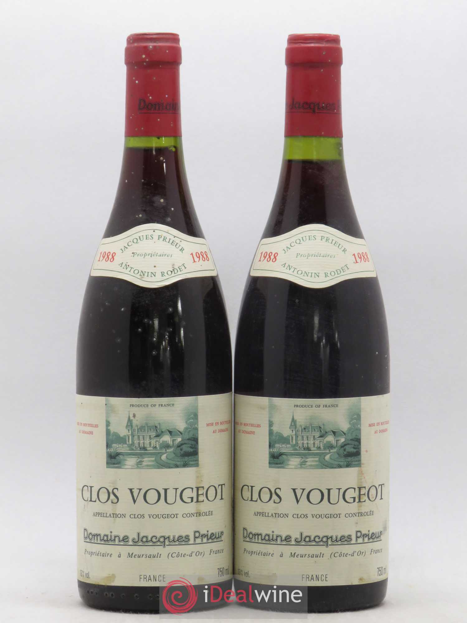 Clos de Vougeot Grand Cru Jacques Prieur (Domaine) 1988 - Lot de 2 bouteilles - 0