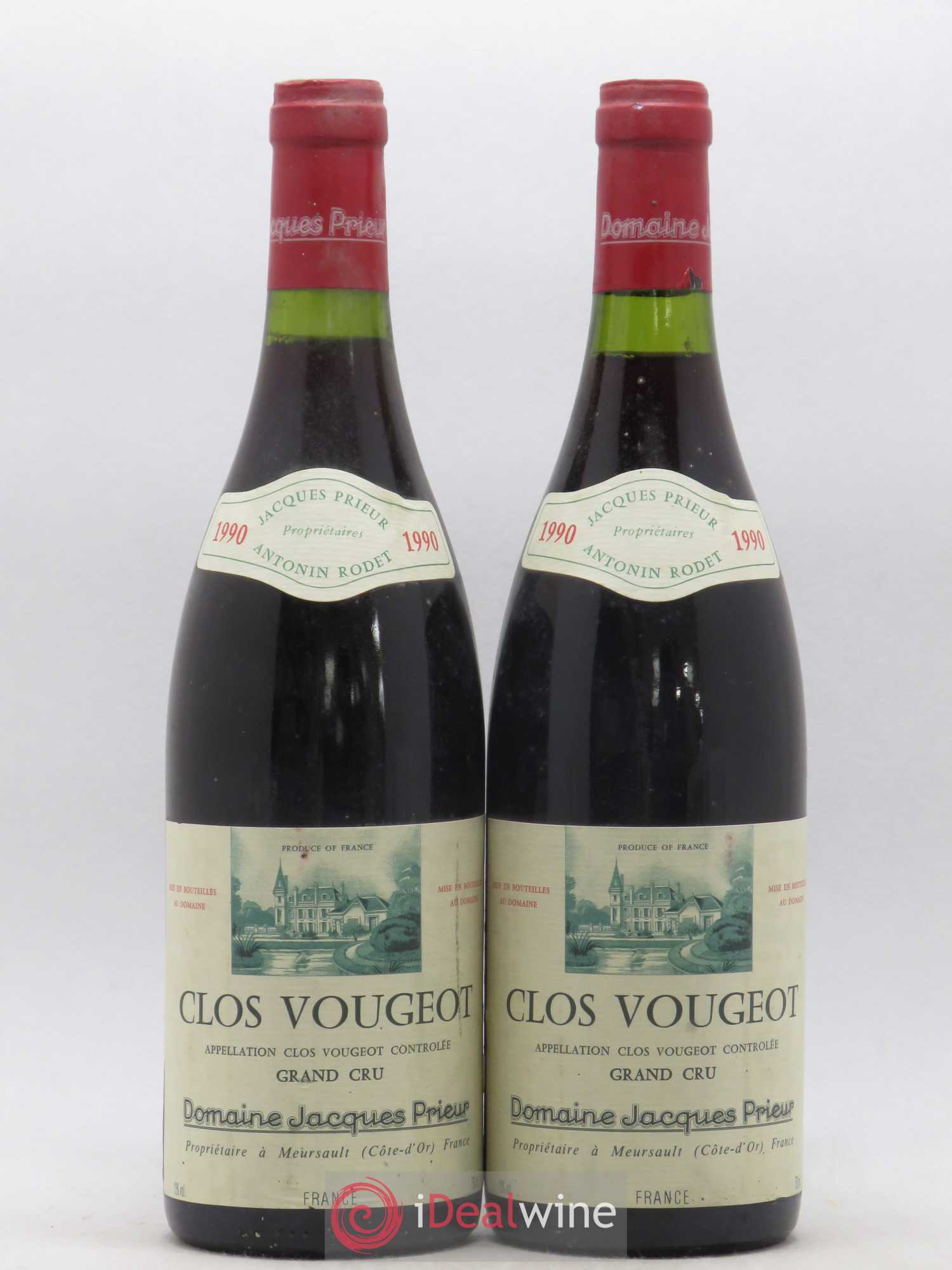 Clos de Vougeot Grand Cru Jacques Prieur (Domaine) 1990 - Lot de 2 bouteilles - 0