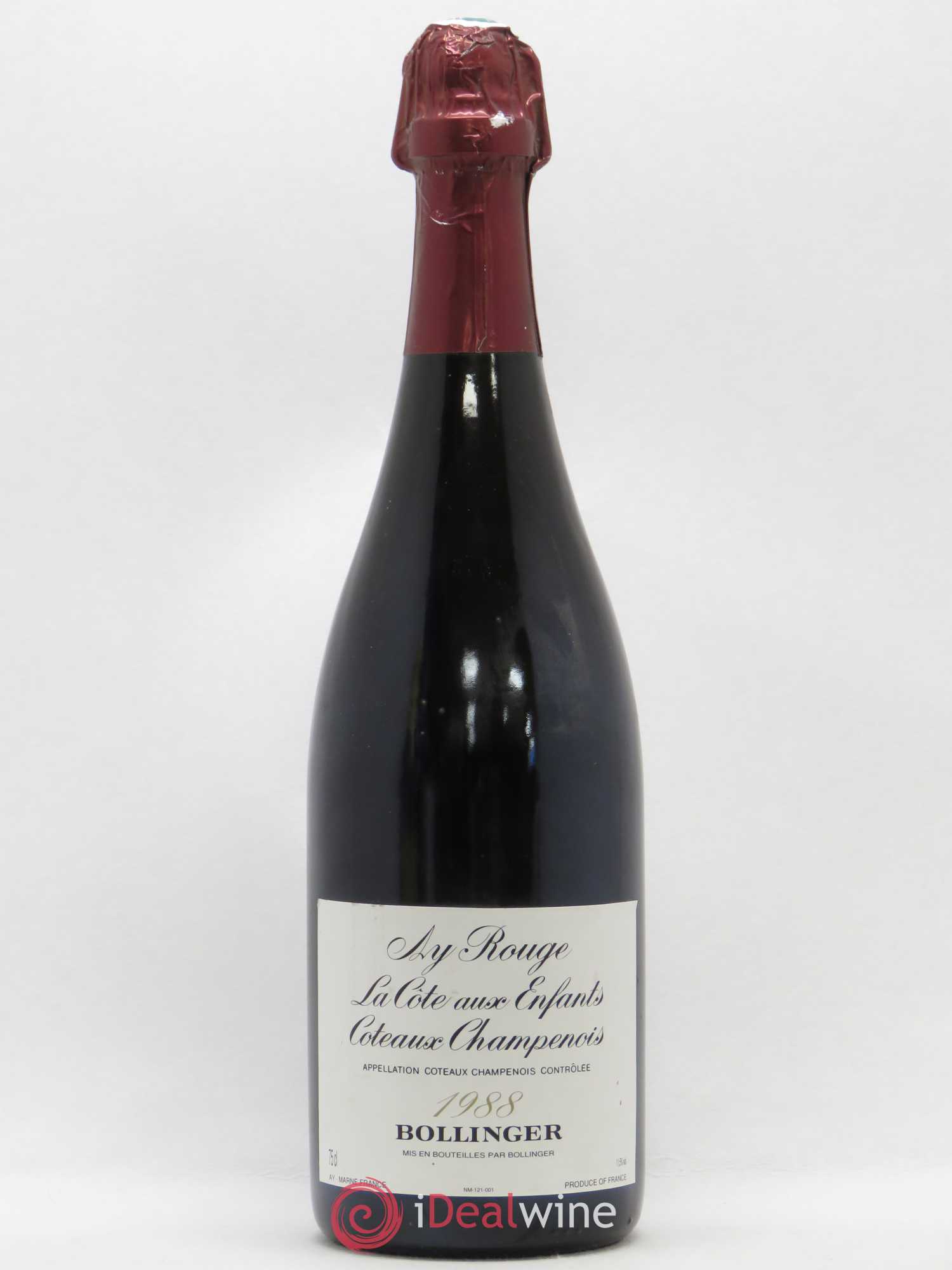 La Côte Aux Enfants Bollinger Coteaux Champenois 1988 - Posten von 1 Flasche - 0