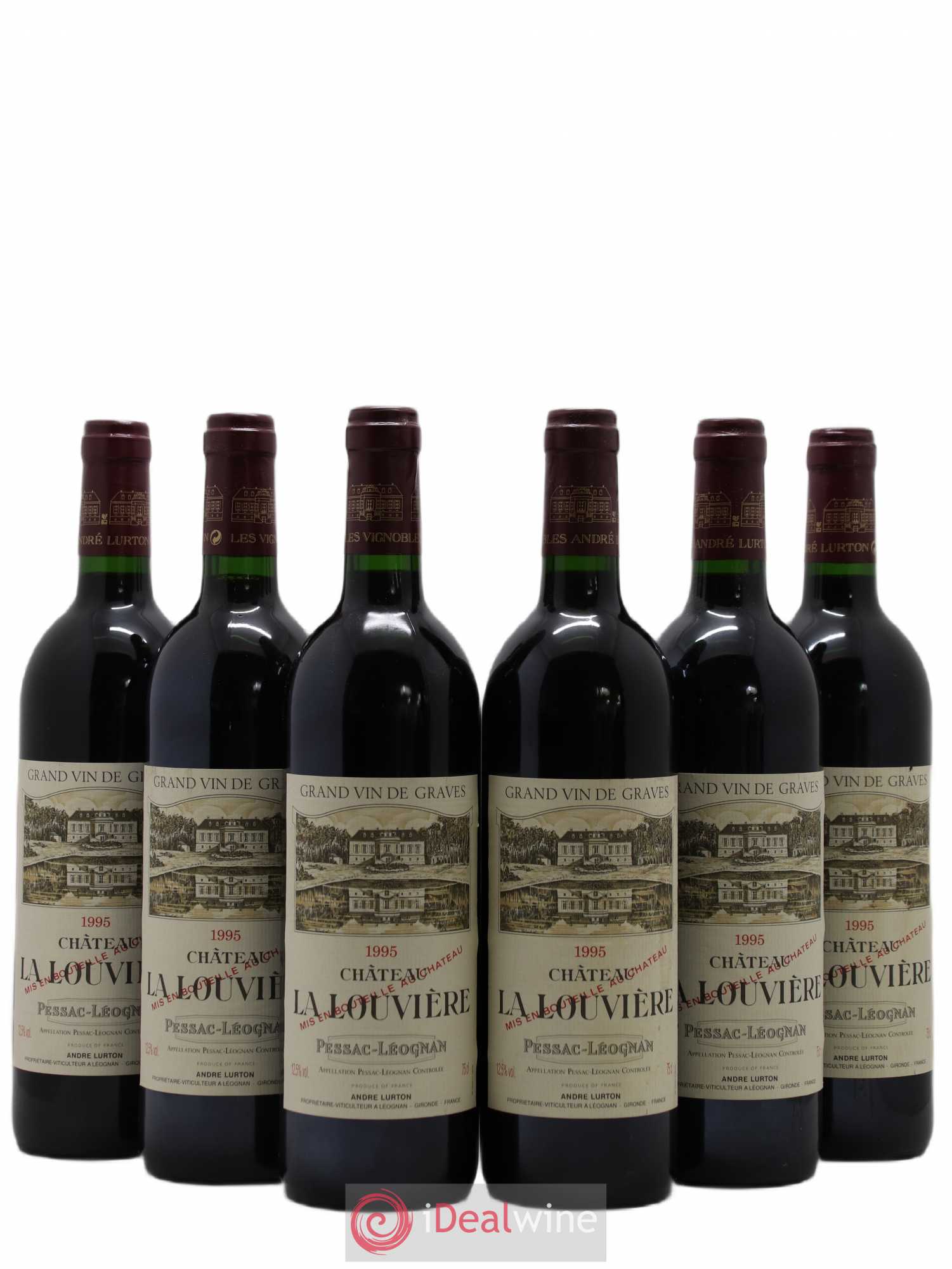 Château la Louvière 1995 - Lot de 6 bouteilles - 0