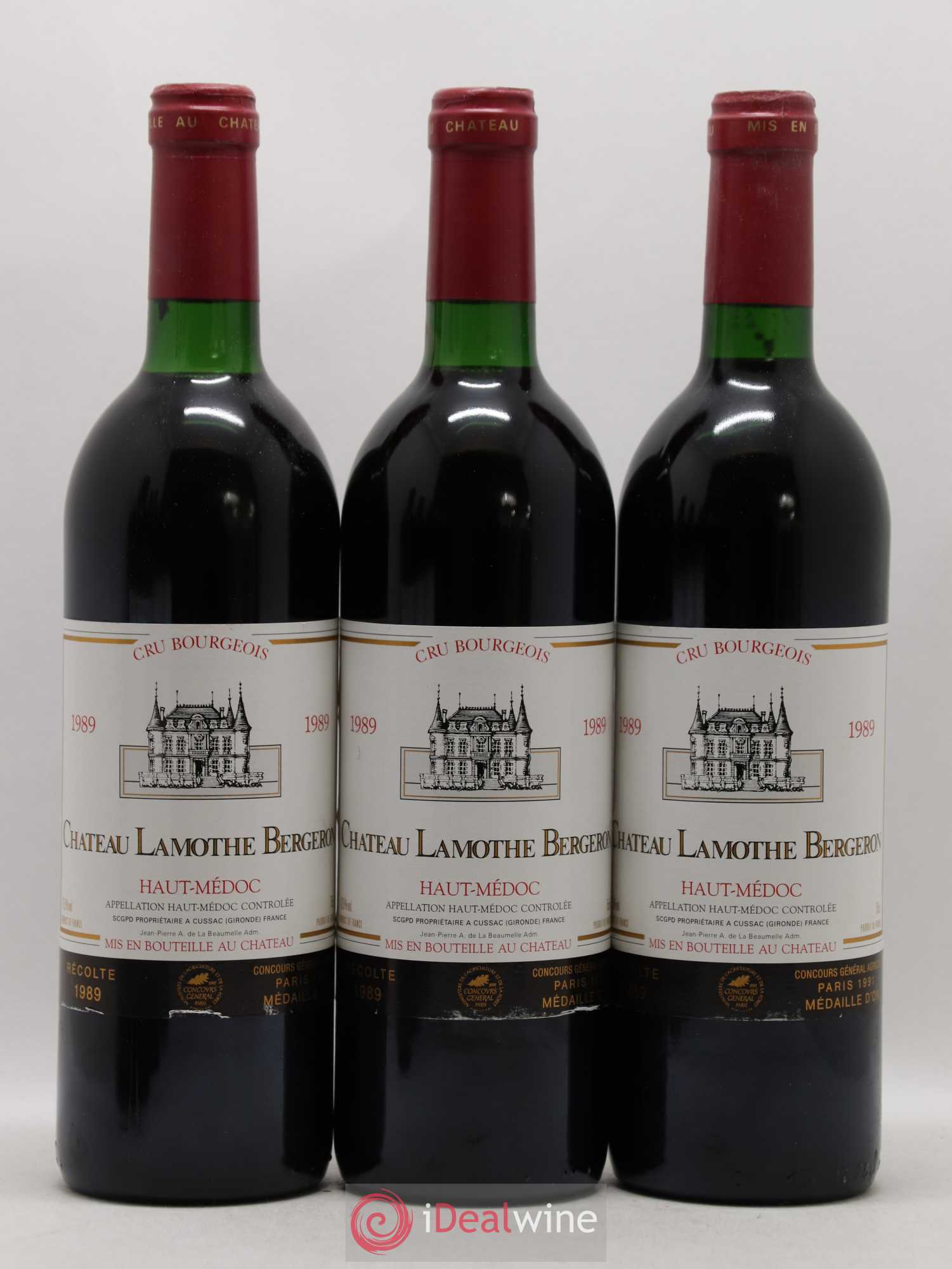 Château Lamothe Bergeron Cru Bourgeois  (sans prix de réserve) 1989 - Lot de 6 bouteilles - 1
