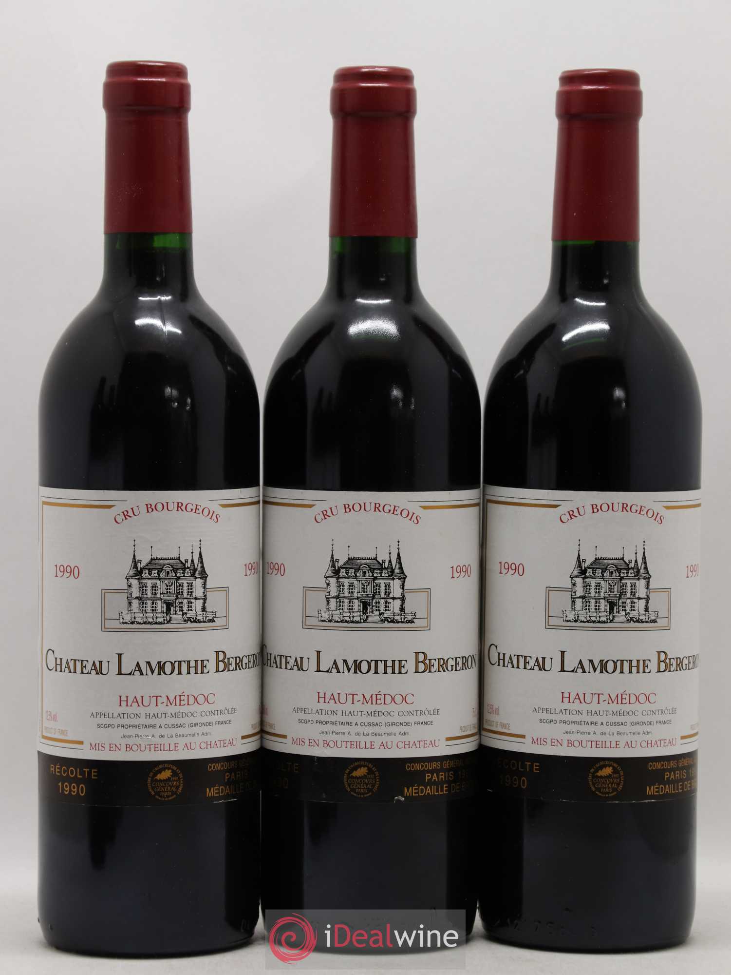 Château Lamothe Bergeron Cru Bourgeois (sans prix de réserve) 1990 - Lot de 6 bouteilles - 1