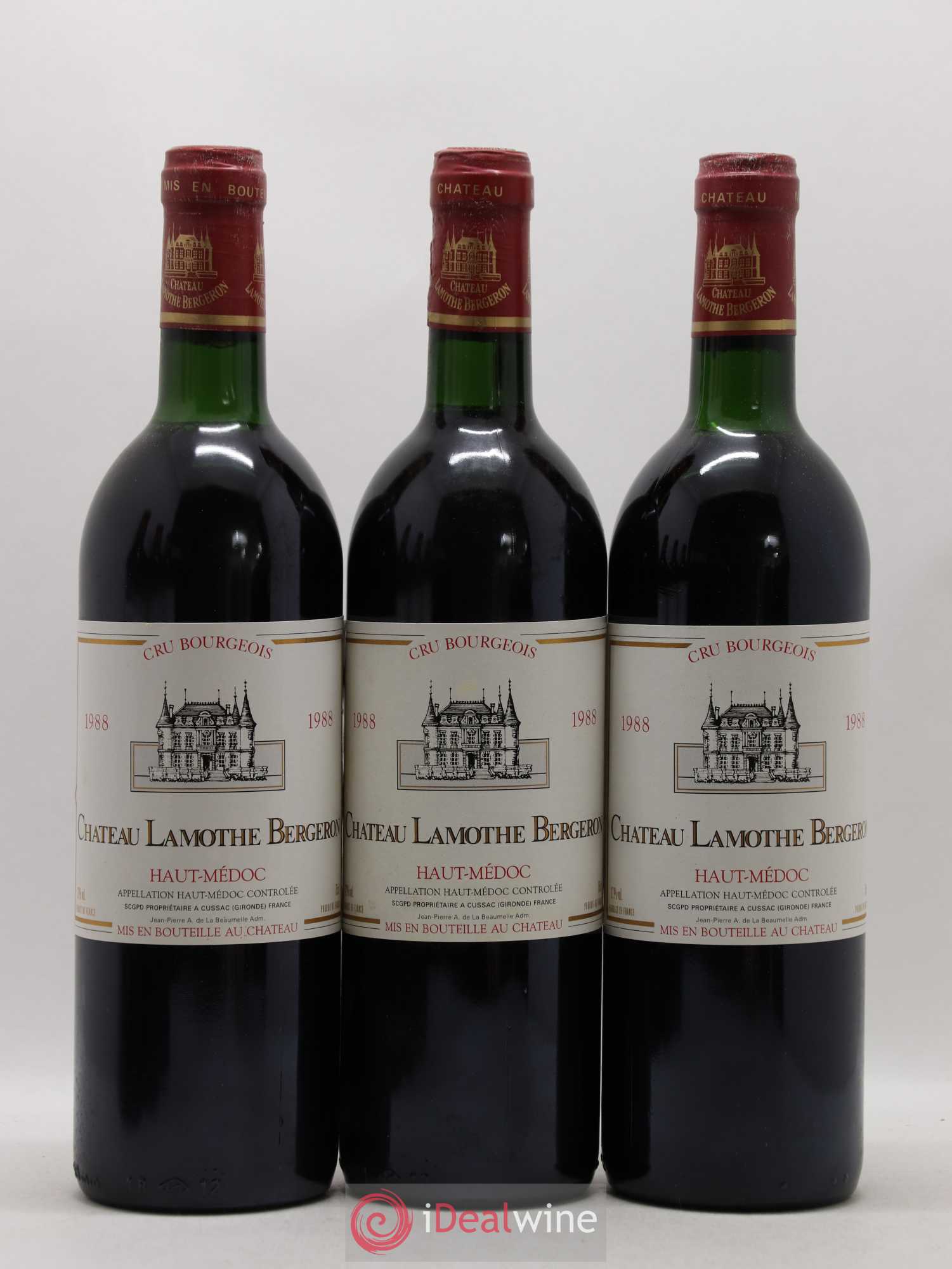Château Lamothe Bergeron Cru Bourgeois (sans prix de réserve) 1988 - Lot de 6 bouteilles - 1