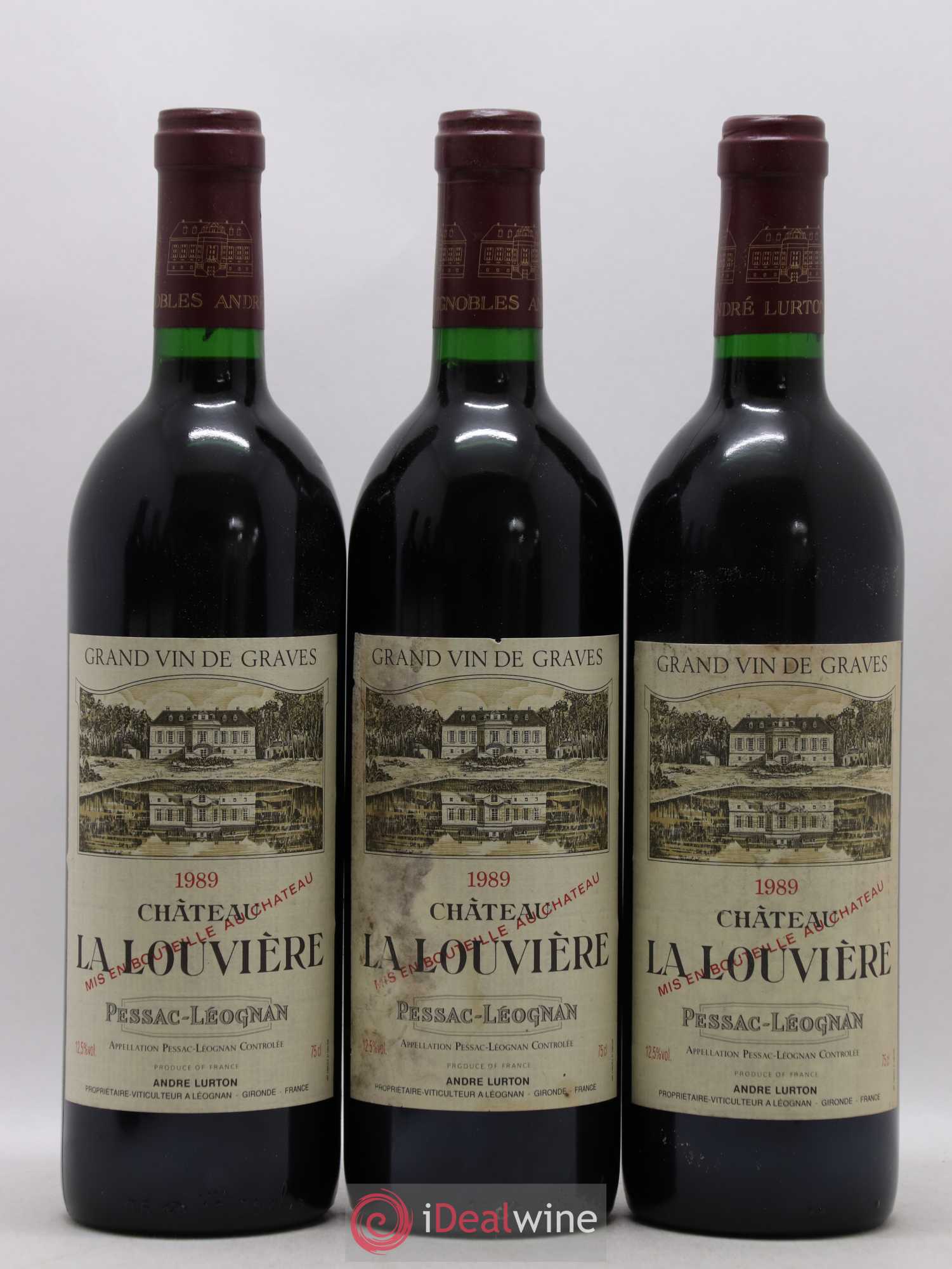 Château la Louvière 1989 - Lot de 6 bouteilles - 1