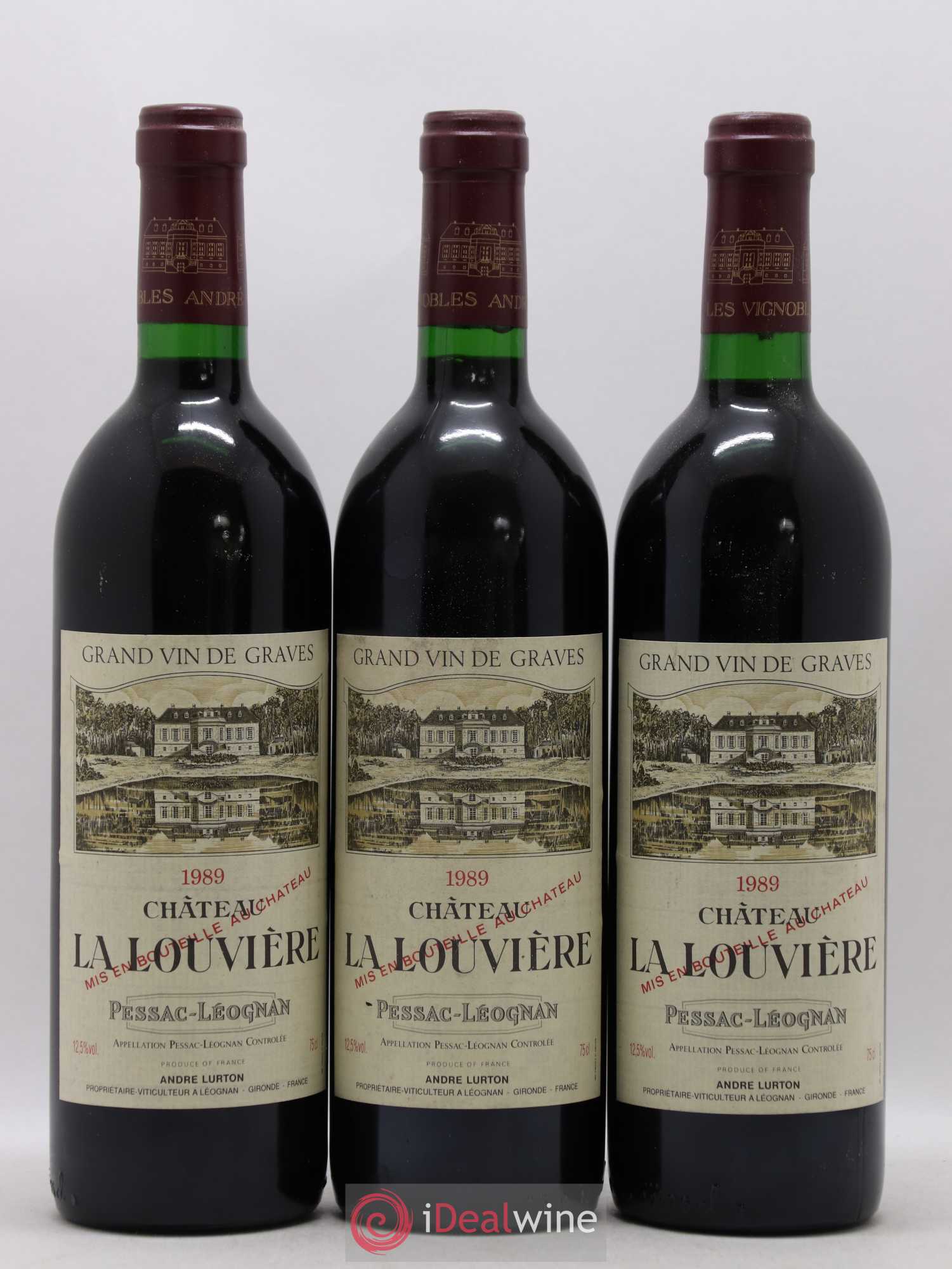 Château la Louvière 1989 - Lot de 6 bouteilles - 2