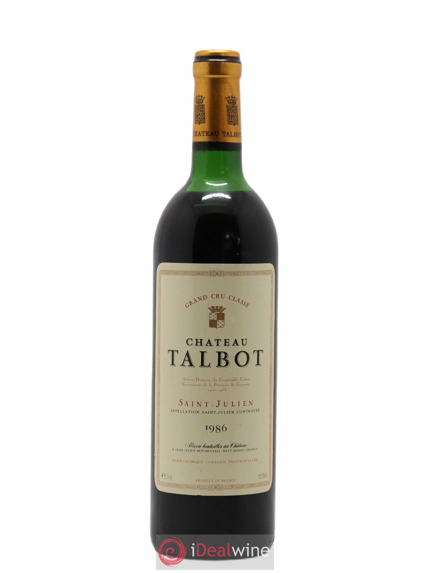 Château Talbot 4ème Grand Cru Classé 1986 - Lot de 1 bouteille - 0