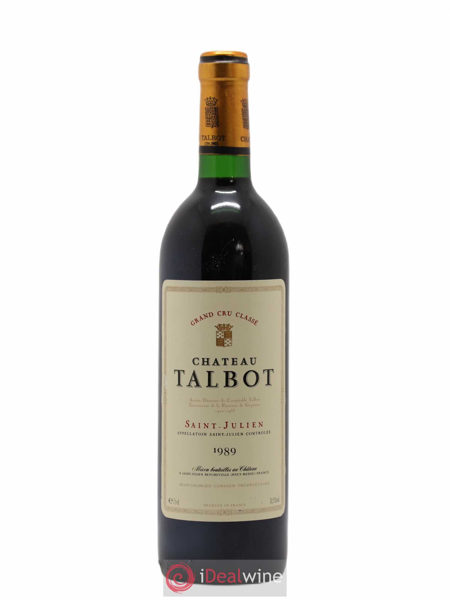 Château Talbot 4ème Grand Cru Classé 1989 - Lot de 1 bouteille - 0