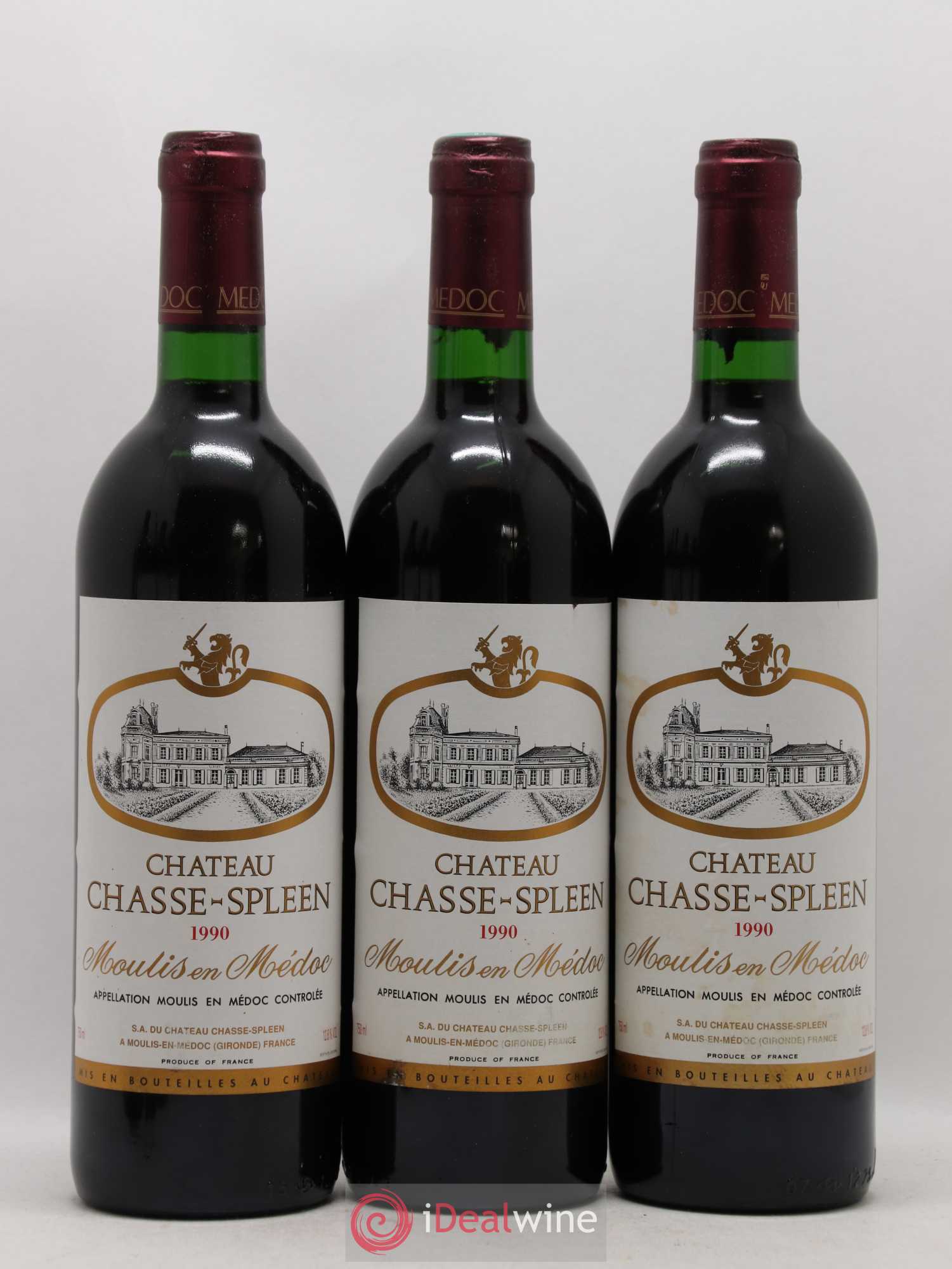 Château Chasse Spleen 1990 - Lot de 6 bouteilles - 1