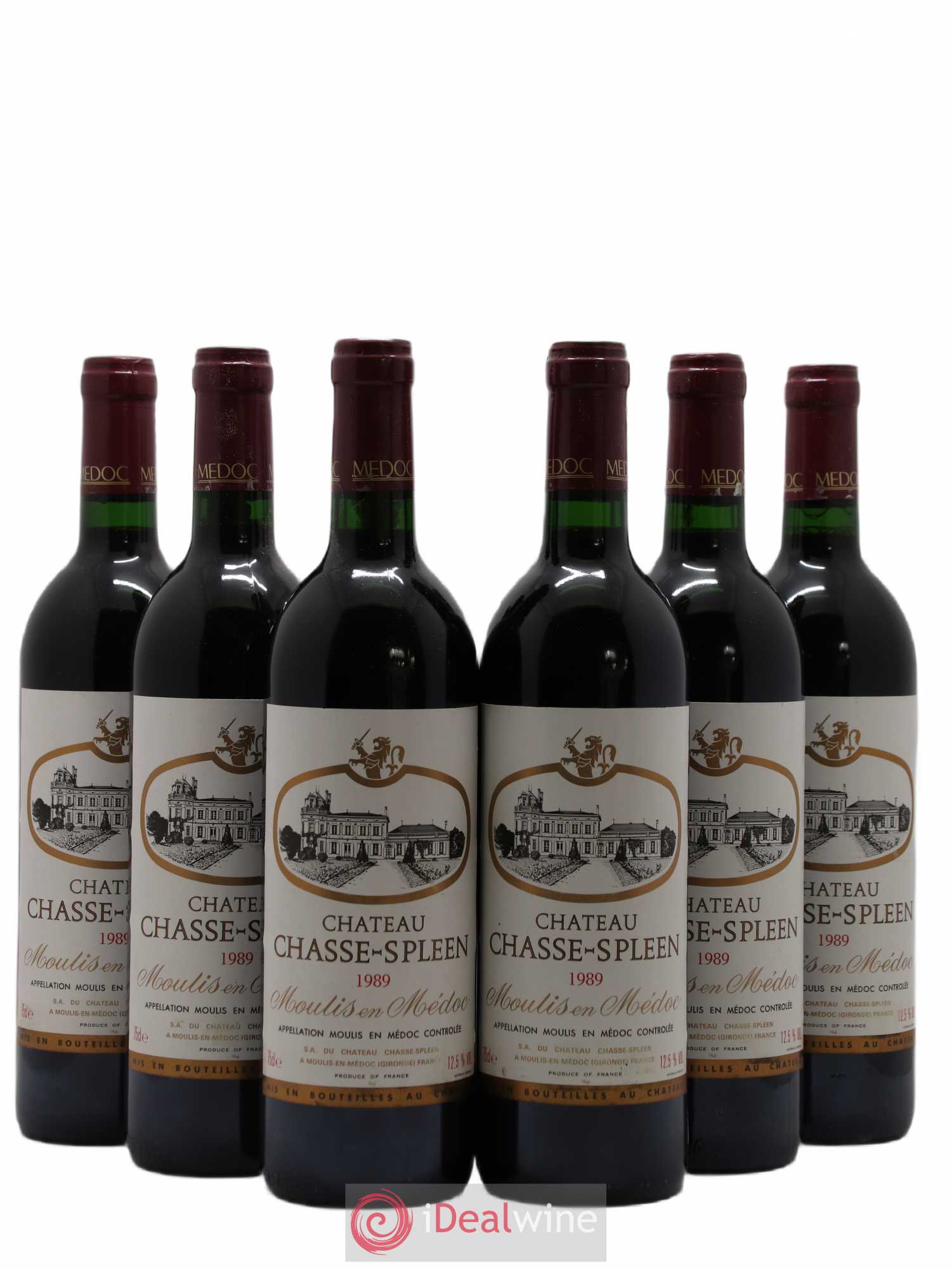 Château Chasse Spleen 1989 - Lot de 6 bouteilles - 0