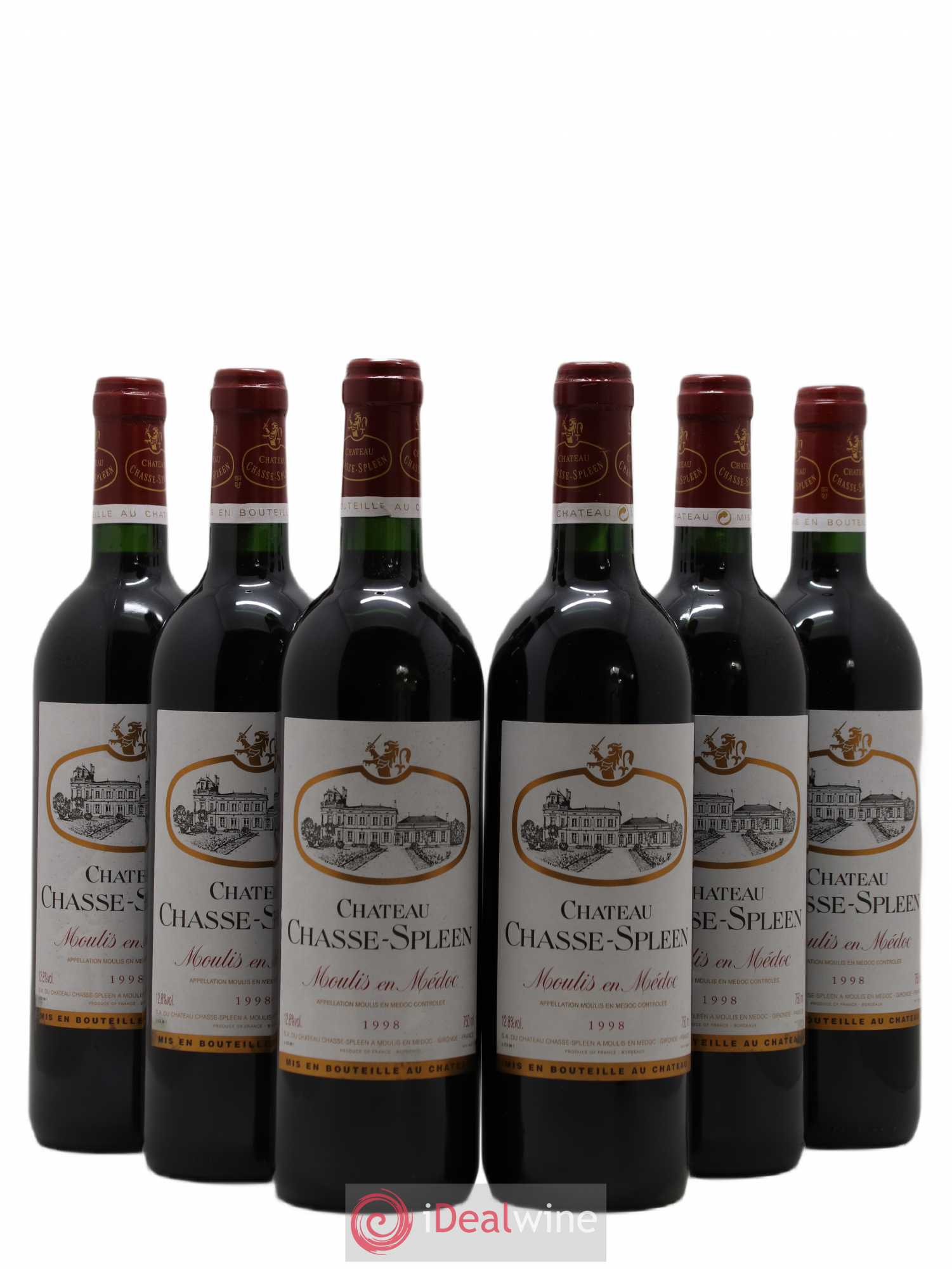 Château Chasse Spleen 1998 - Lot de 6 bouteilles - 0