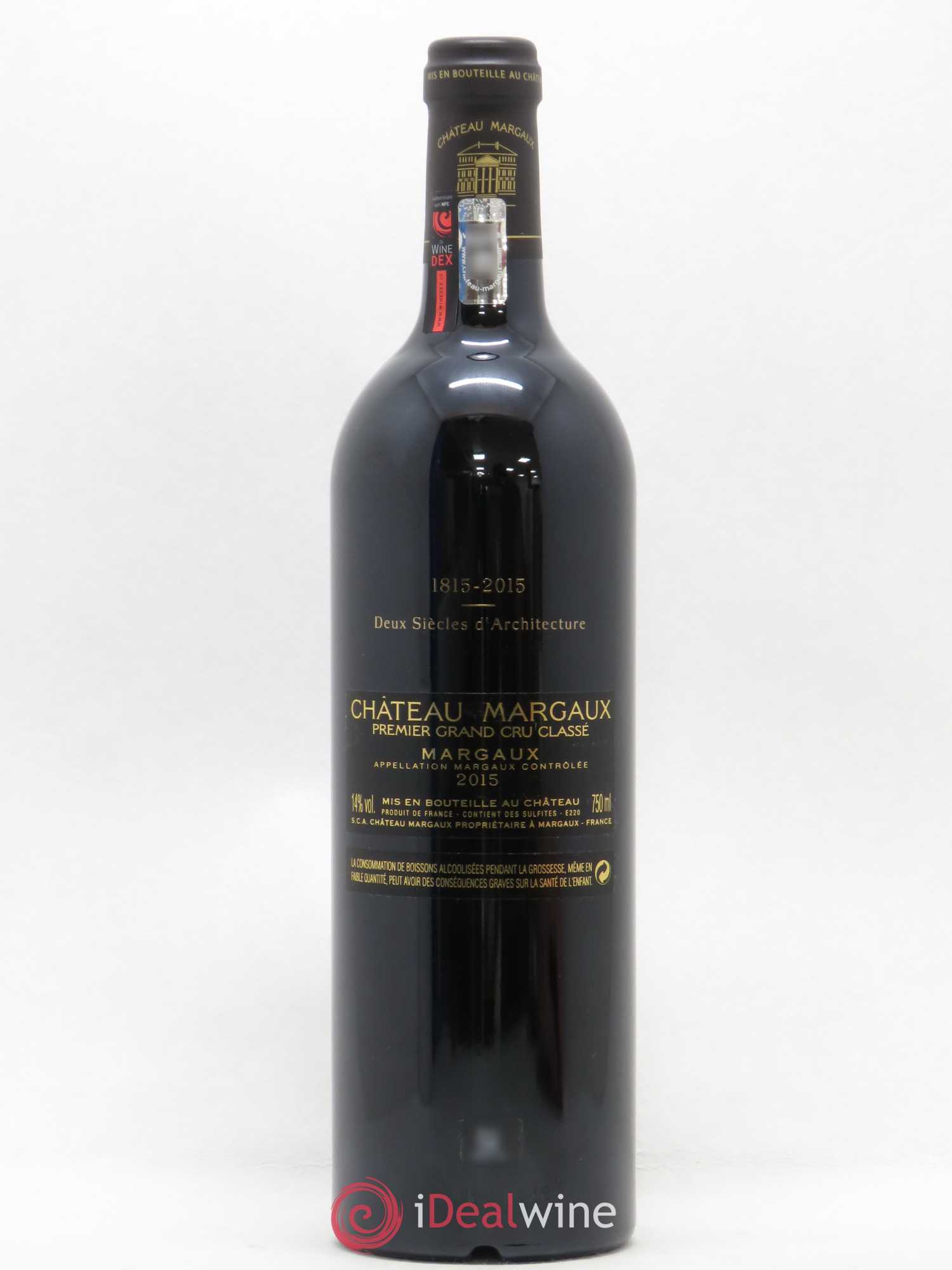 Château Margaux 1er Grand Cru Classé 2015 - Lot de 1 bouteille - 1