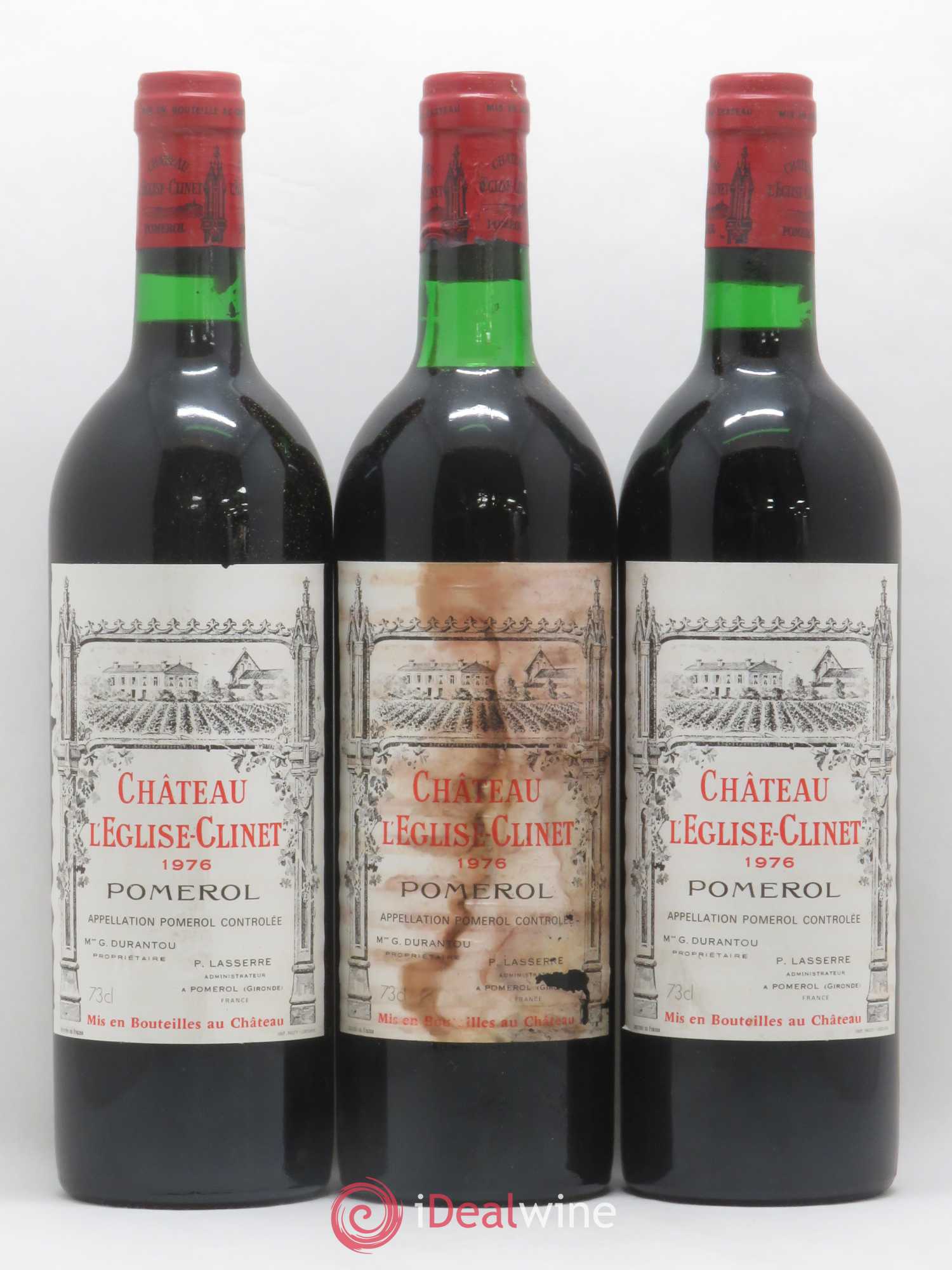 Château l' Église Clinet 1976 - Lot de 12 bouteilles - 1