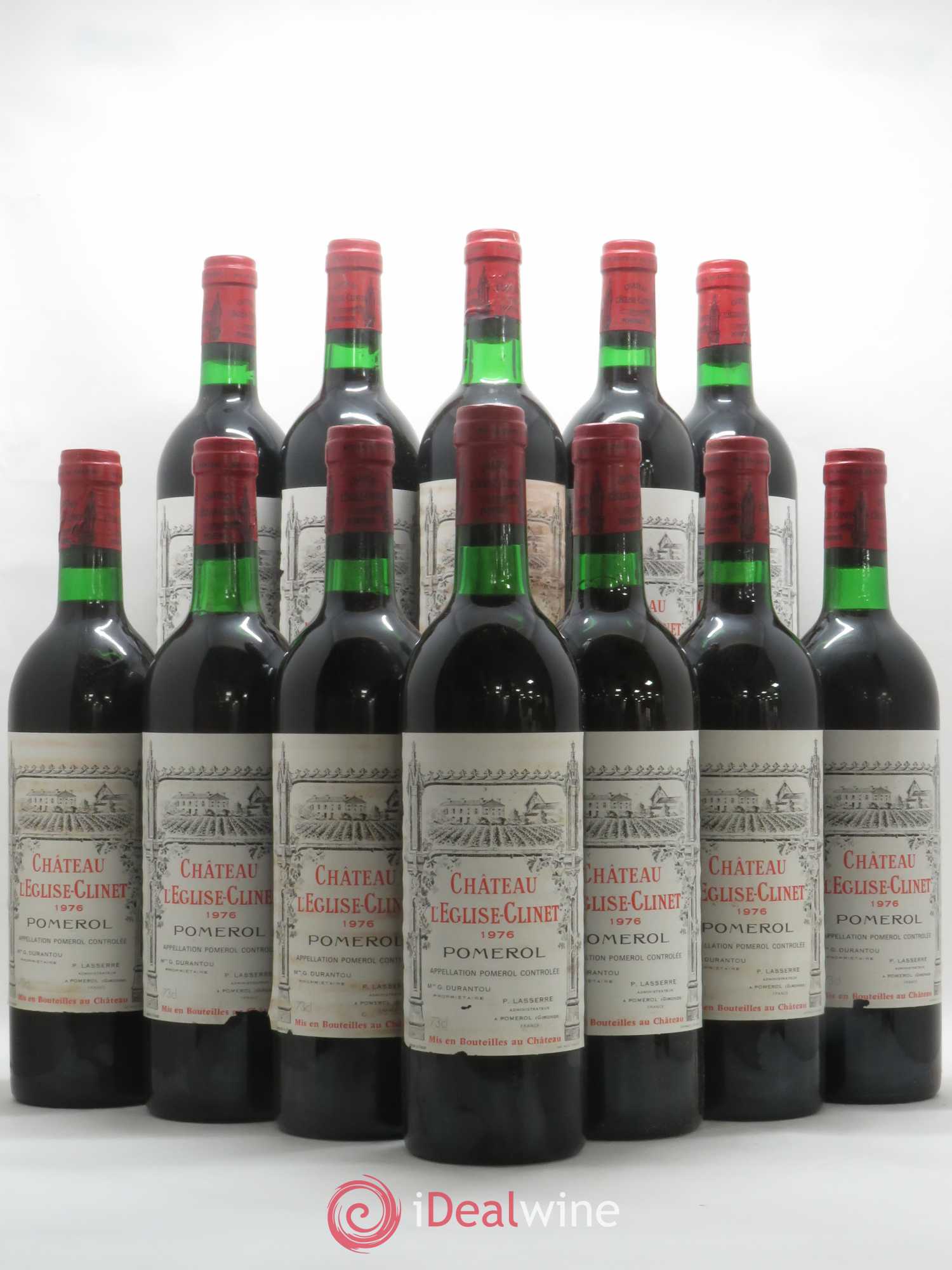 Château l' Église Clinet 1976 - Lot de 12 bouteilles - 0