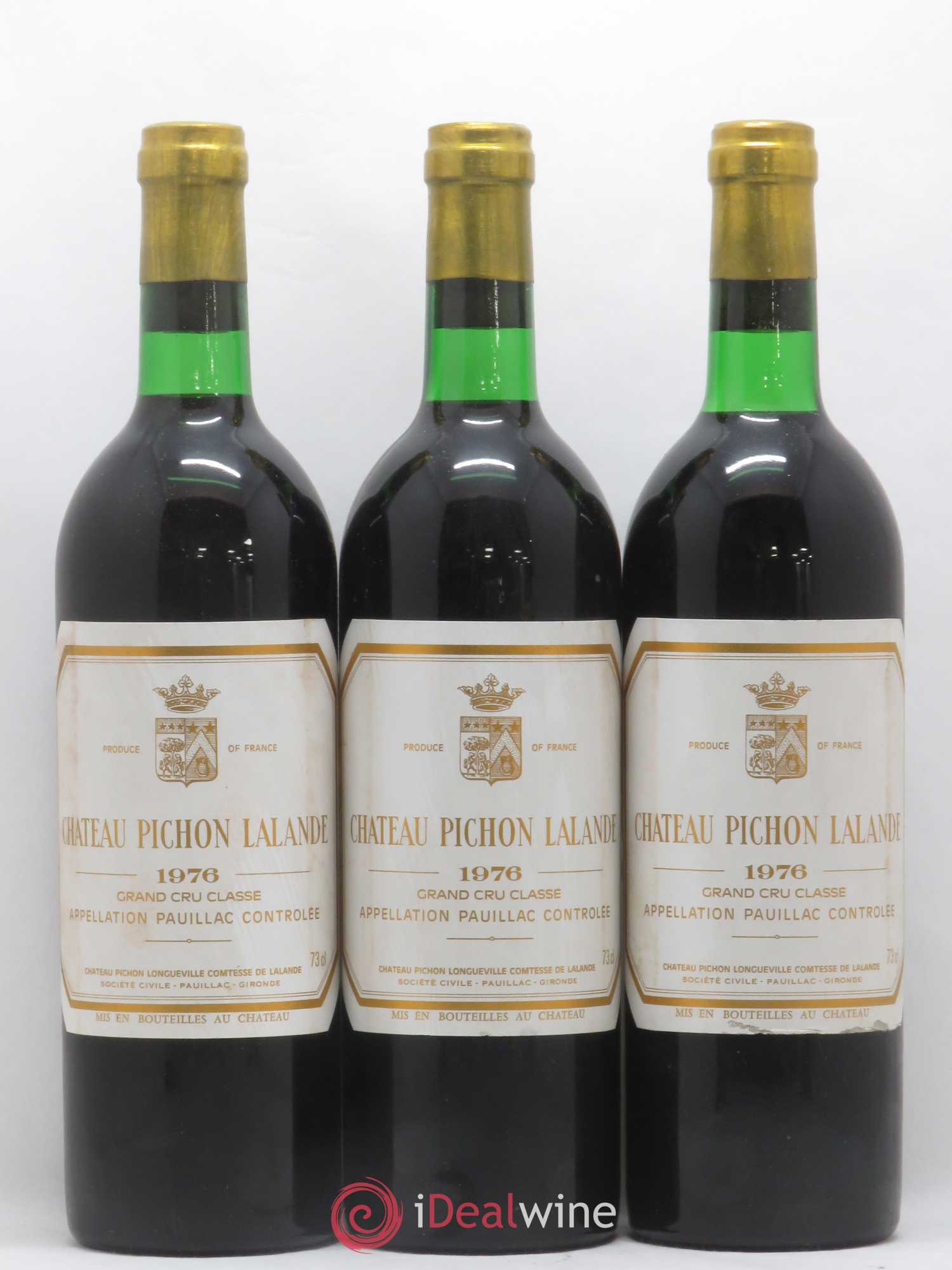 Château Pichon Longueville Comtesse de Lalande 2ème Grand Cru Classé 1976 - Lot de 12 bouteilles - 1