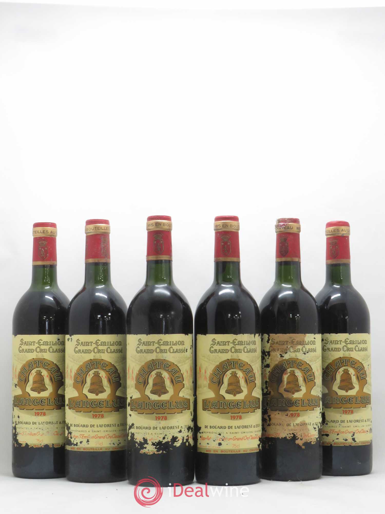 Château Angélus 1er Grand Cru Classé A 1978 - Lot de 6 bouteilles - 0