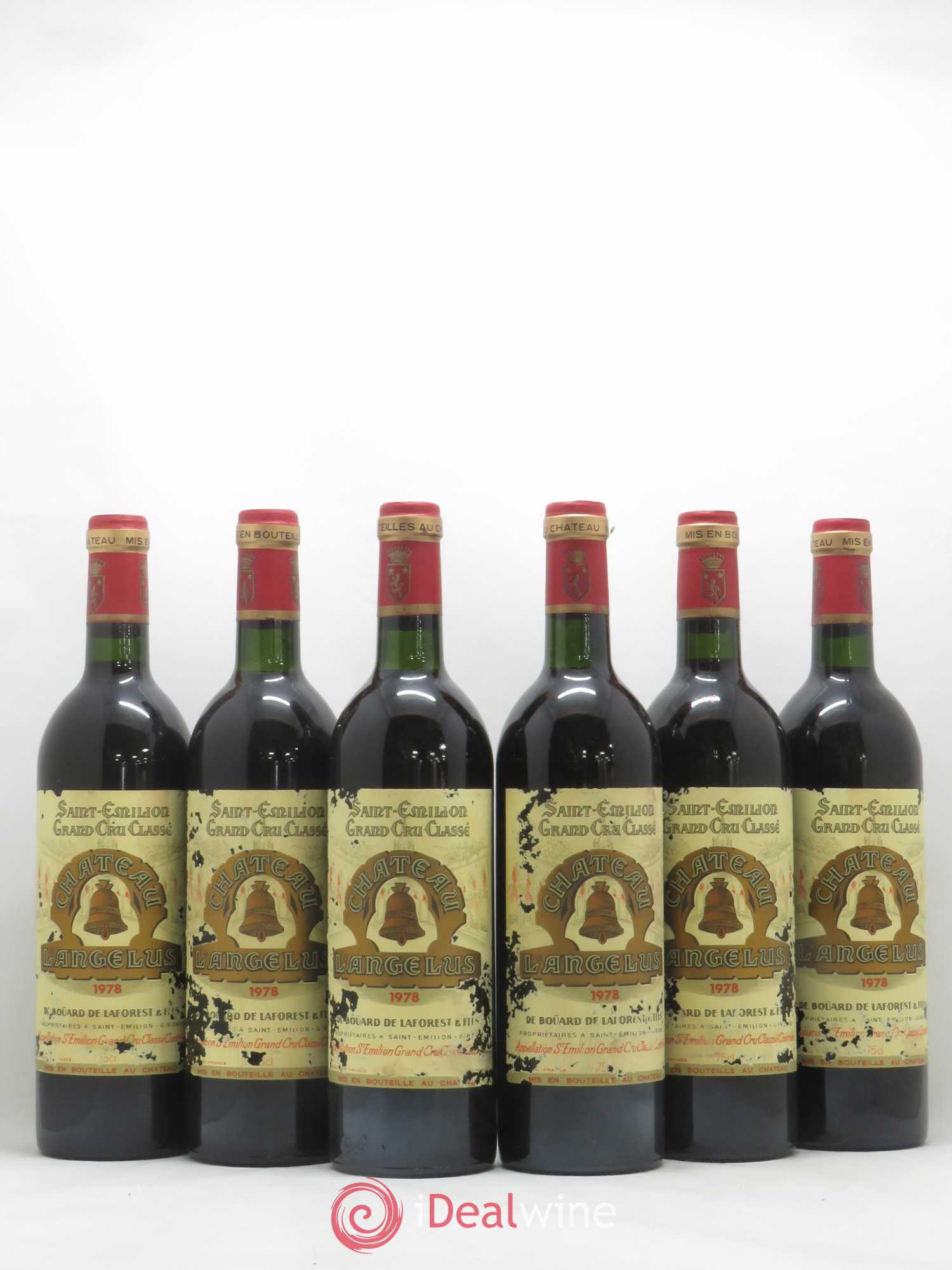 Château Angélus 1er Grand Cru Classé A 1978 - Lot de 6 bouteilles - 0