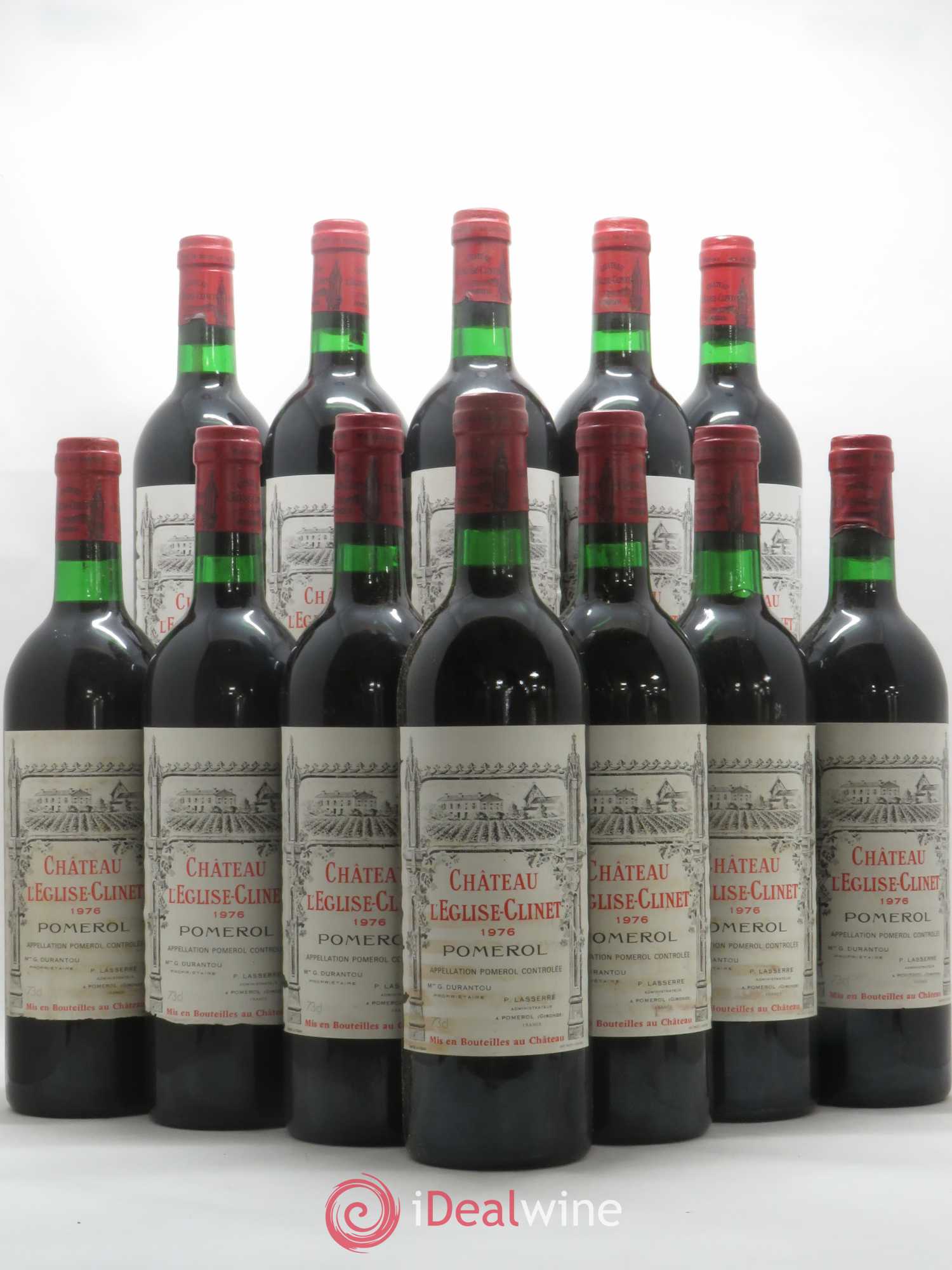 Château l' Église Clinet 1976 - Lot de 12 bouteilles - 0