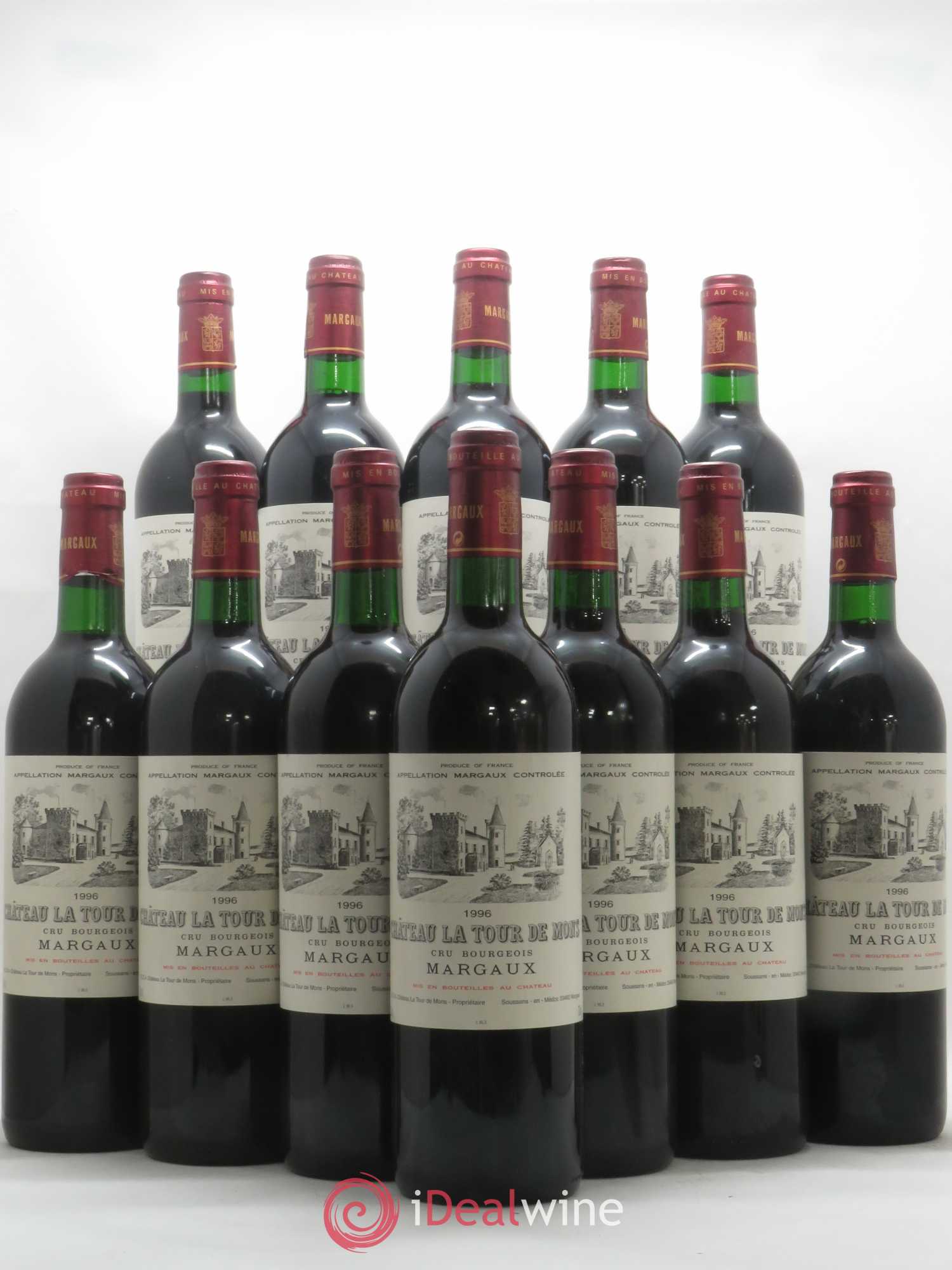 Château la Tour de Mons Cru Bourgeois 1996 - Lot de 12 bouteilles - 0