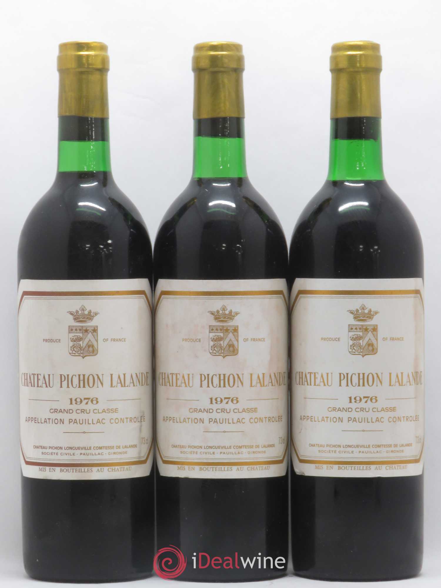 Château Pichon Longueville Comtesse de Lalande 2ème Grand Cru Classé 1976 - Lot de 12 bouteilles - 1