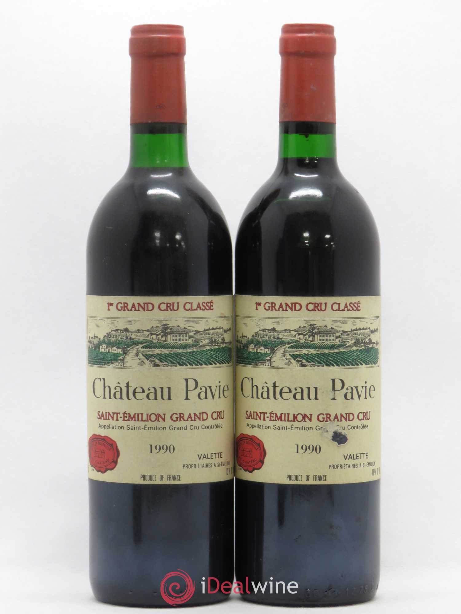 Château Pavie 1er Grand Cru Classé A 1990 - Lot de 2 bouteilles - 0