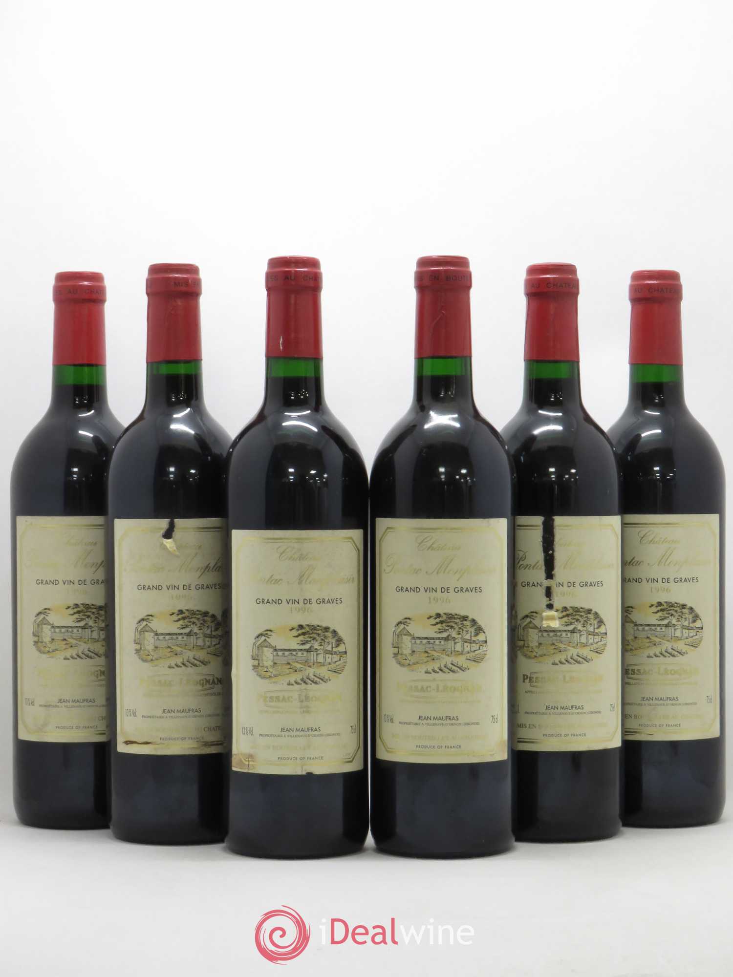 Pessac-Léognan Pontiac Montplaisir 1996 - Posten von 6 Flaschen - 0