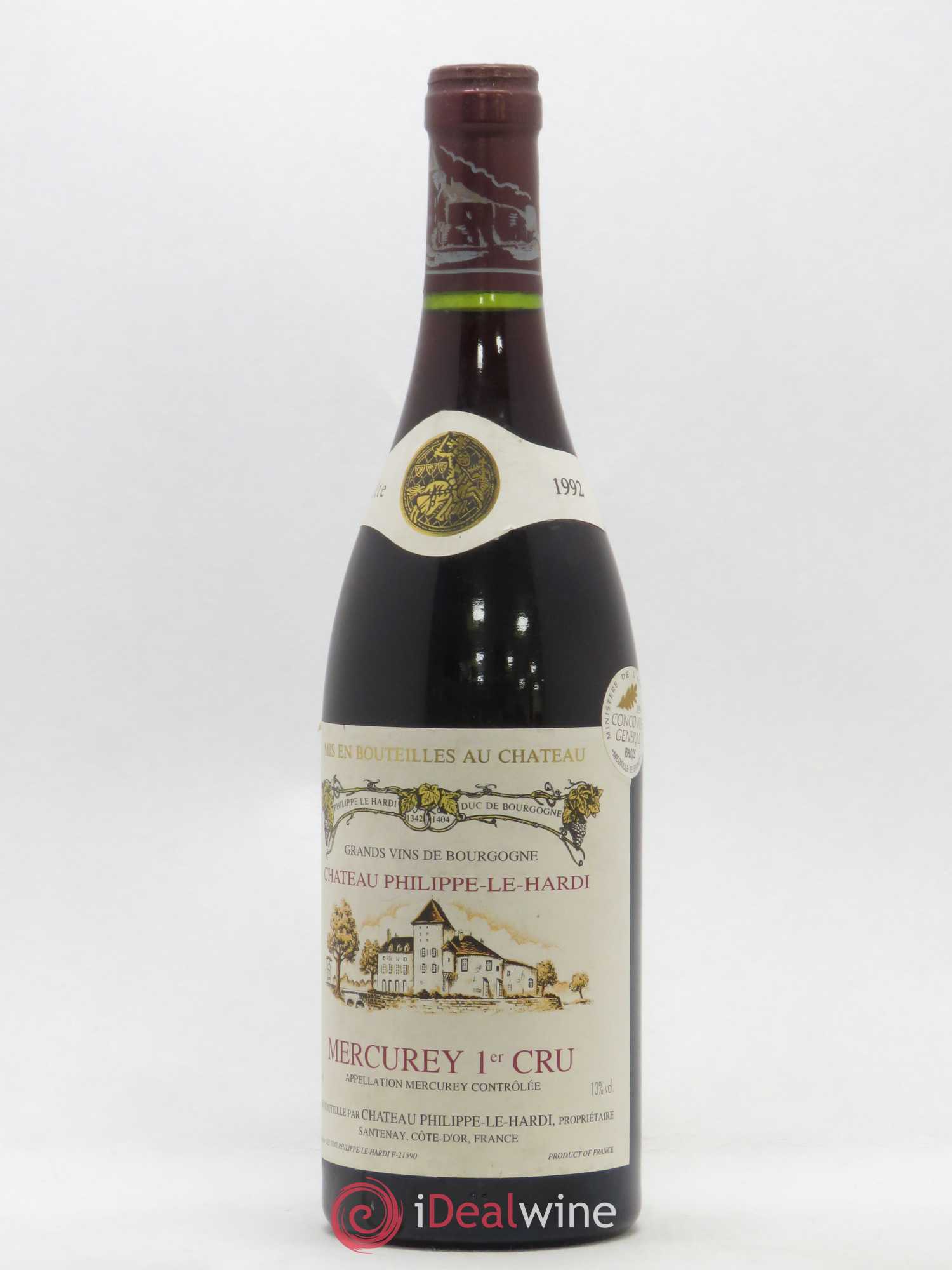 Mercurey 1er Cru Château Philippe Le Hardi 1992 - Posten von 1 Flasche - 0