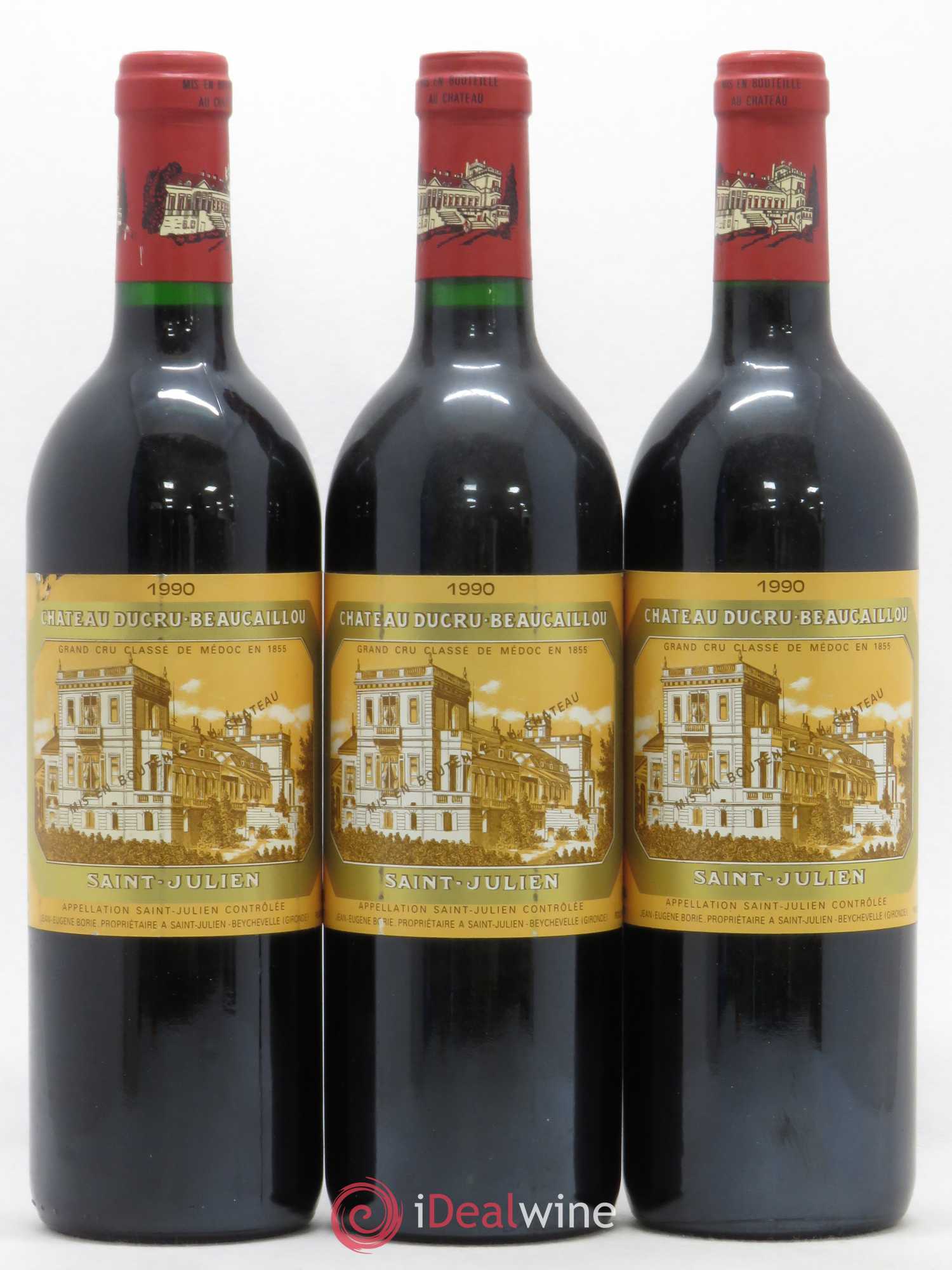 Château Ducru Beaucaillou 2ème Grand Cru Classé 1990 - Lot de 3 bouteilles - 0