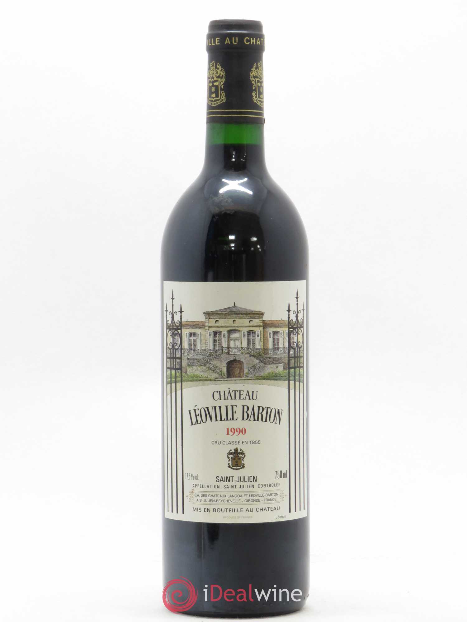 Château Léoville Barton 2ème Grand Cru Classé 1990 - Lot de 1 bouteille - 0