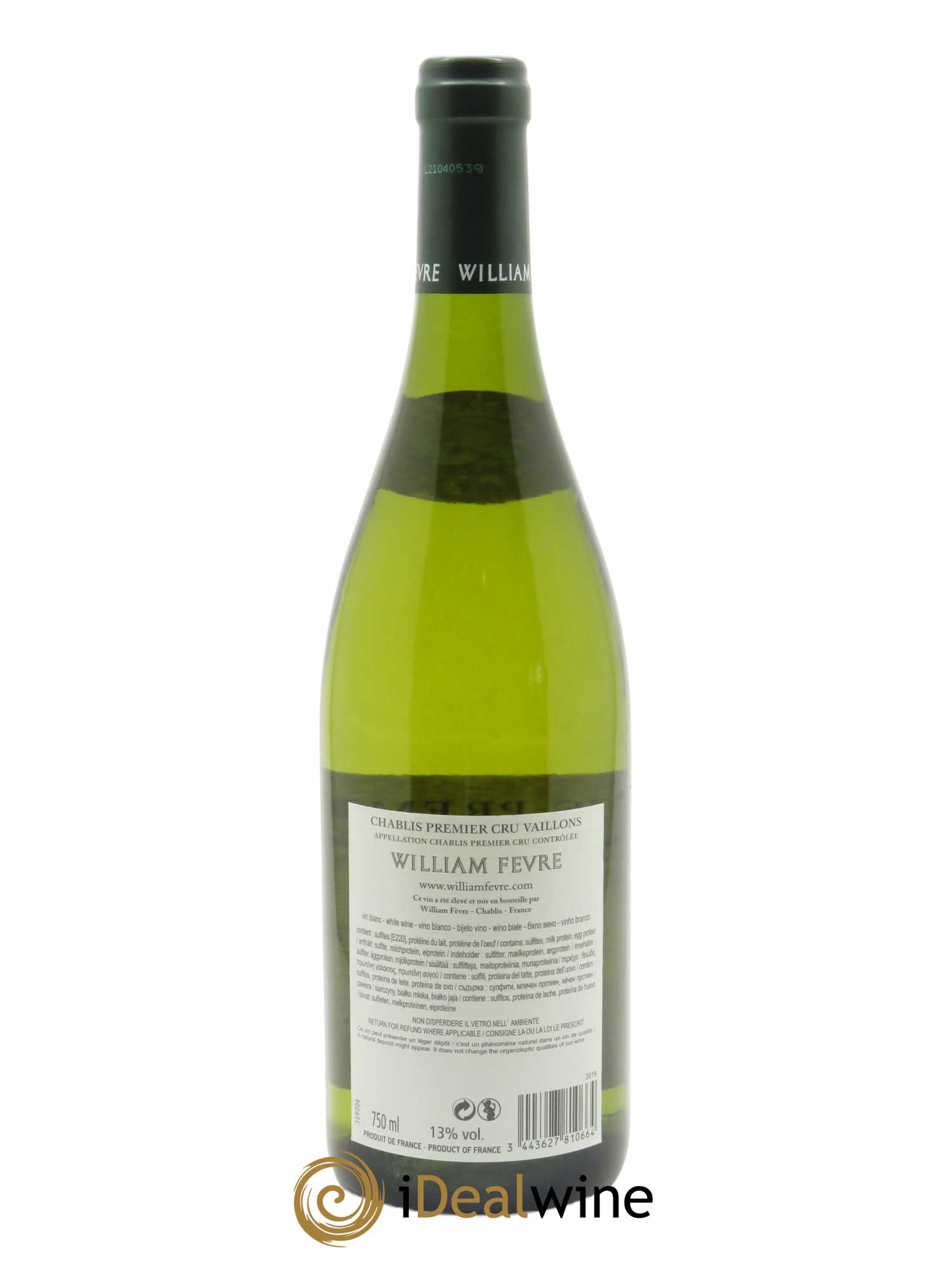 Chablis 1er Cru Vaillons William Fèvre 2019 - Lot de 1 bouteille - 1