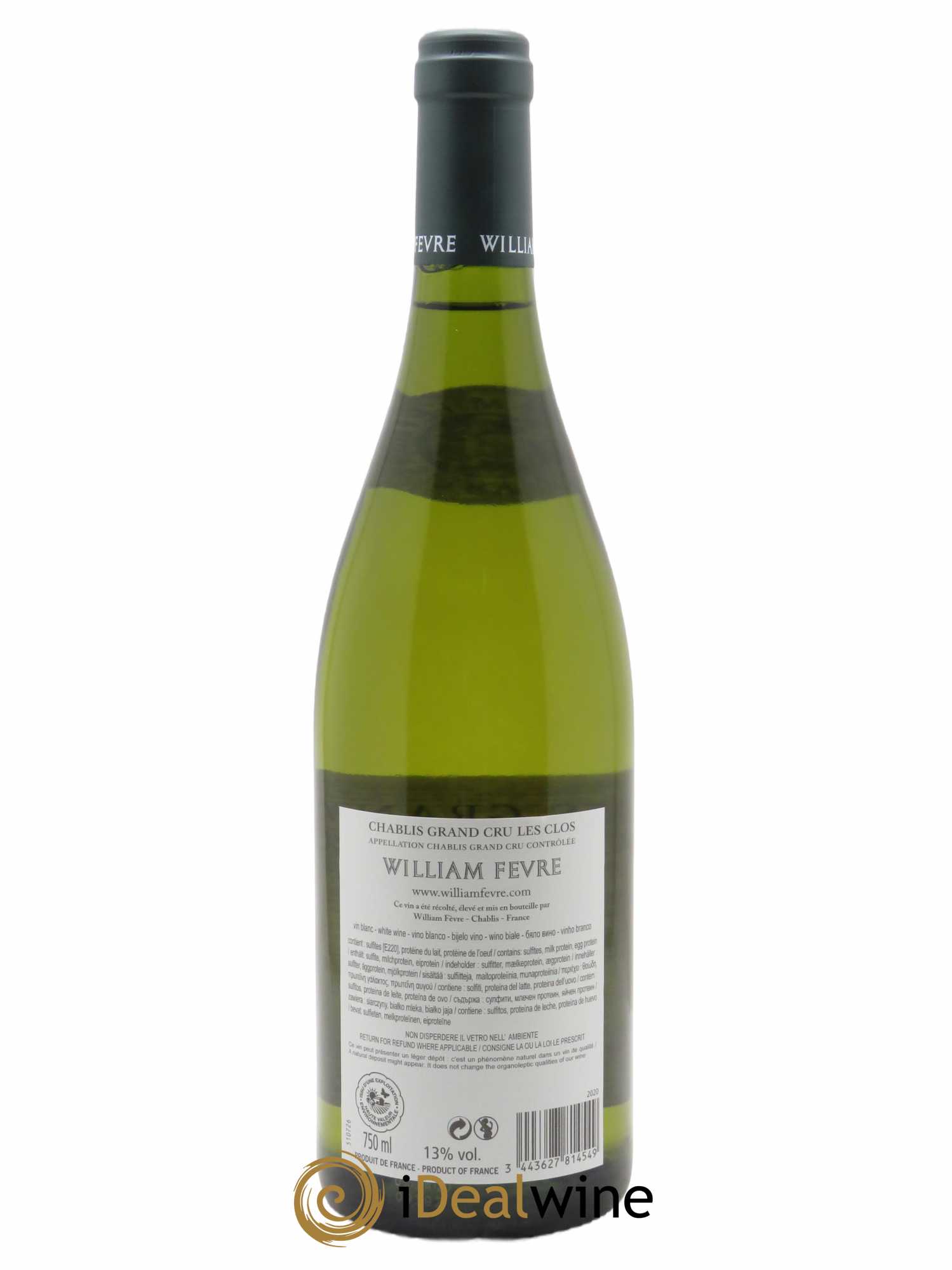 Chablis Grand Cru Les Clos William Fèvre (OWC if 3 bt) 2020 - Lot of 1 bottle - 1