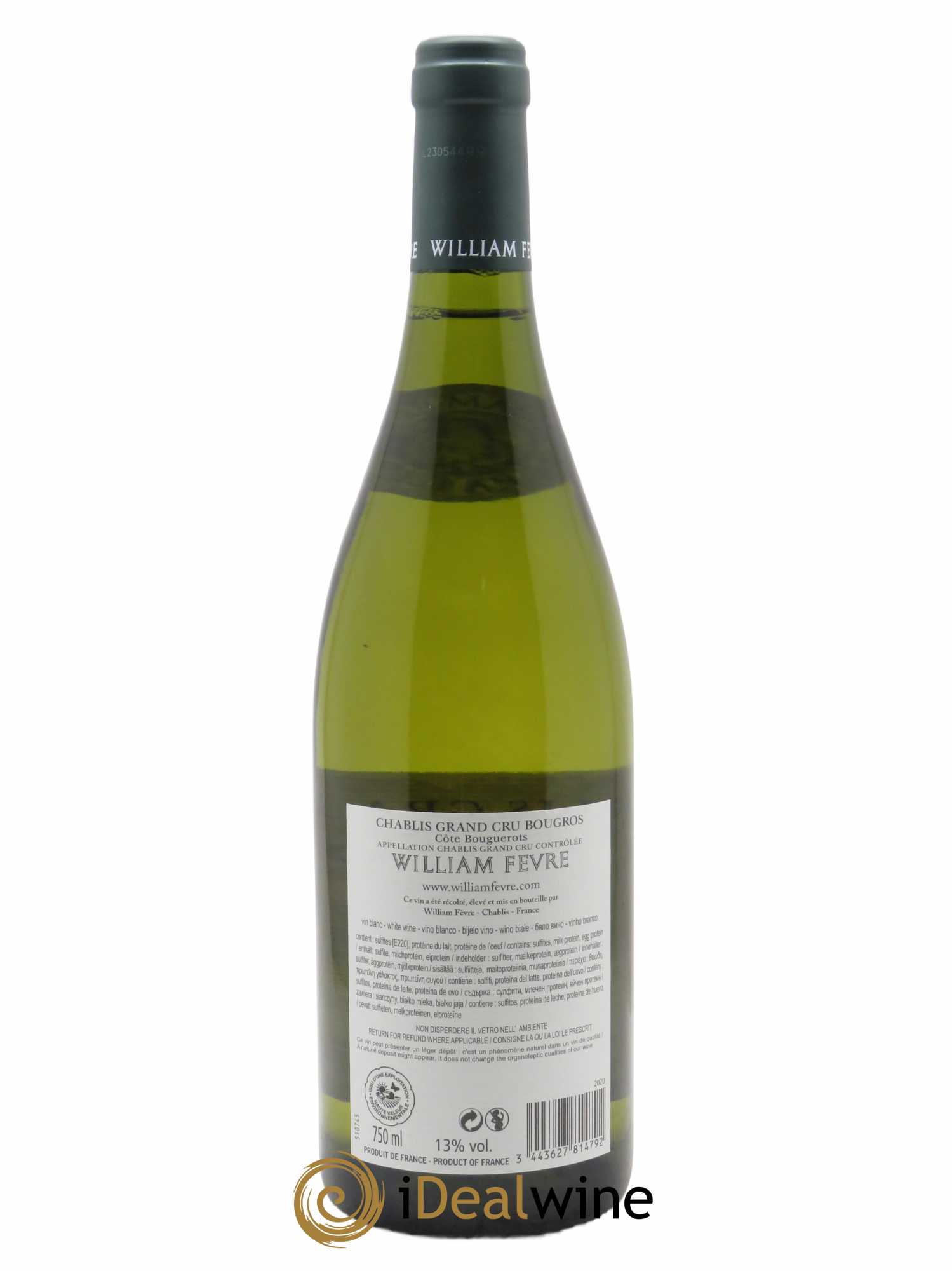 Chablis Grand Cru Bougros Côte Bouguerots William Fèvre (CBO à partir de 3 BTS) 2020 - Lot de 1 bouteille - 1