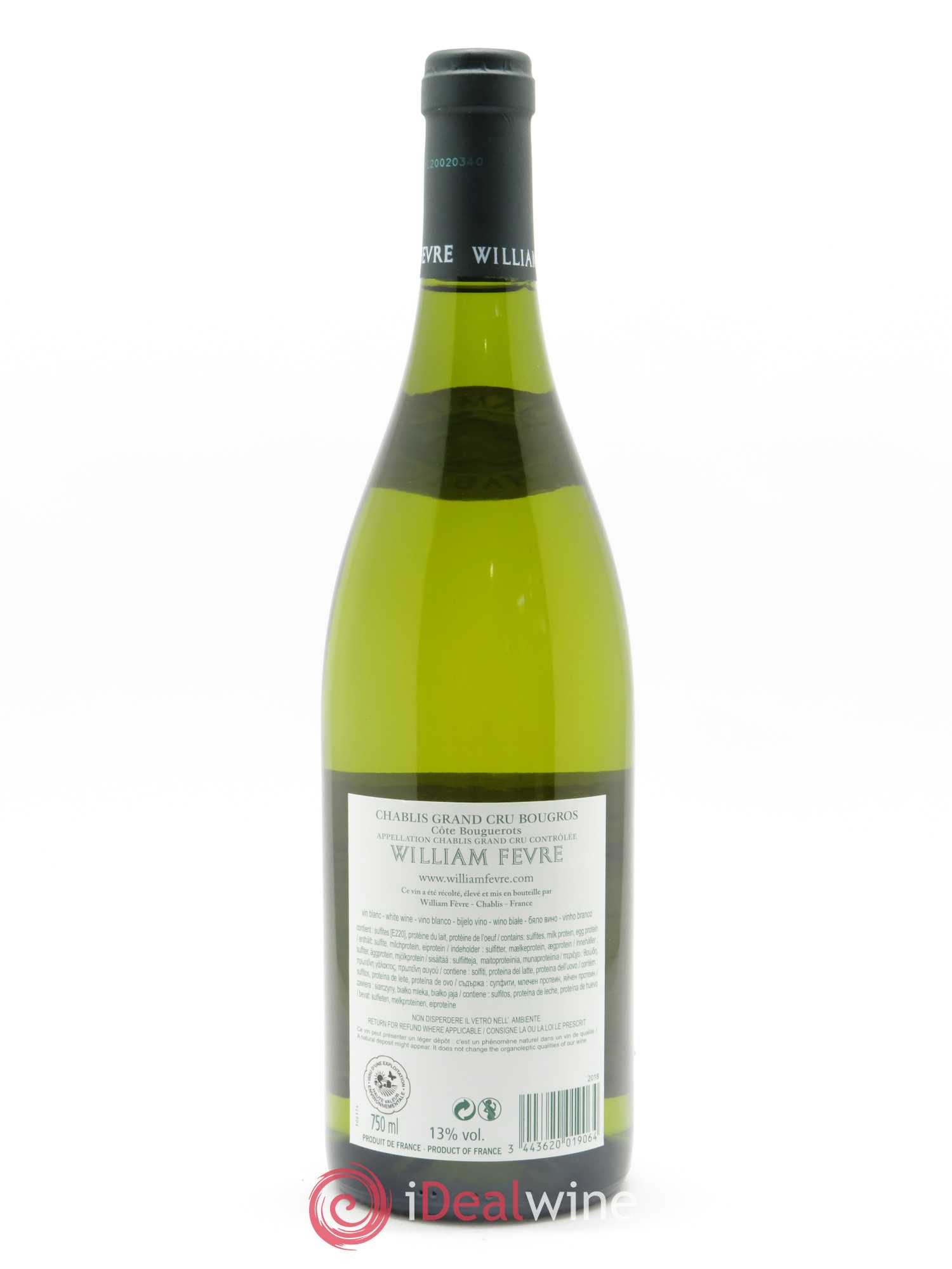 Chablis Grand Cru Bougros Côte Bouguerots William Fèvre 2018 - Lot de 1 bouteille - 1