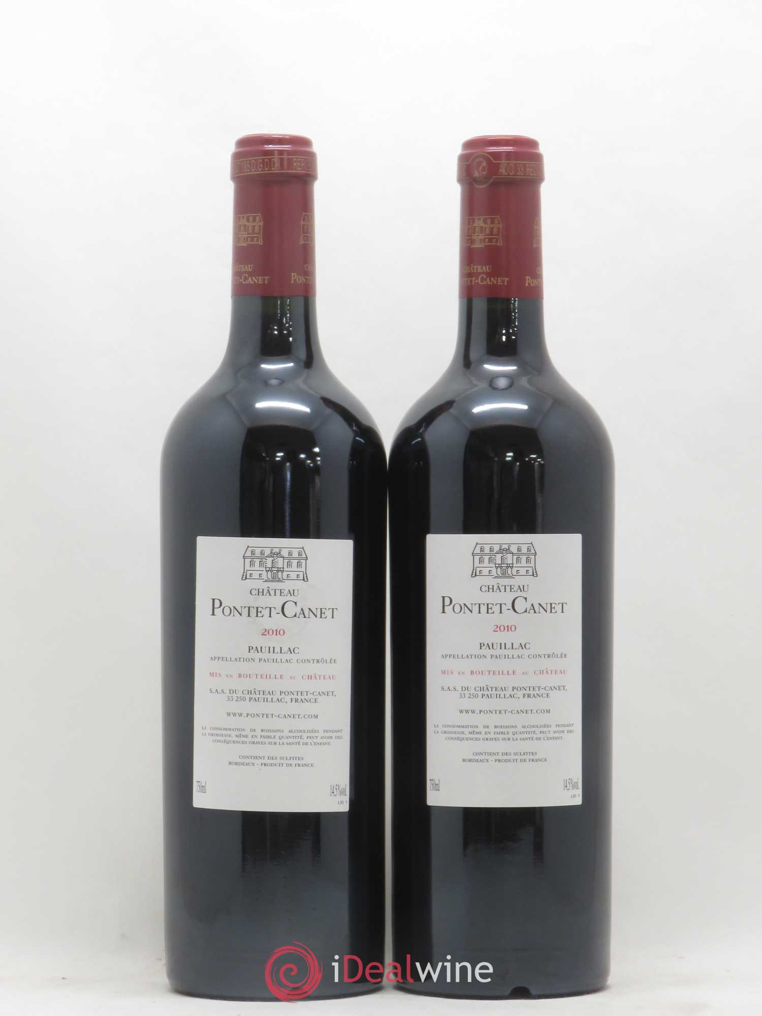 Château Pontet Canet 5ème Grand Cru Classé 2010 - Lot de 2 bouteilles - 1