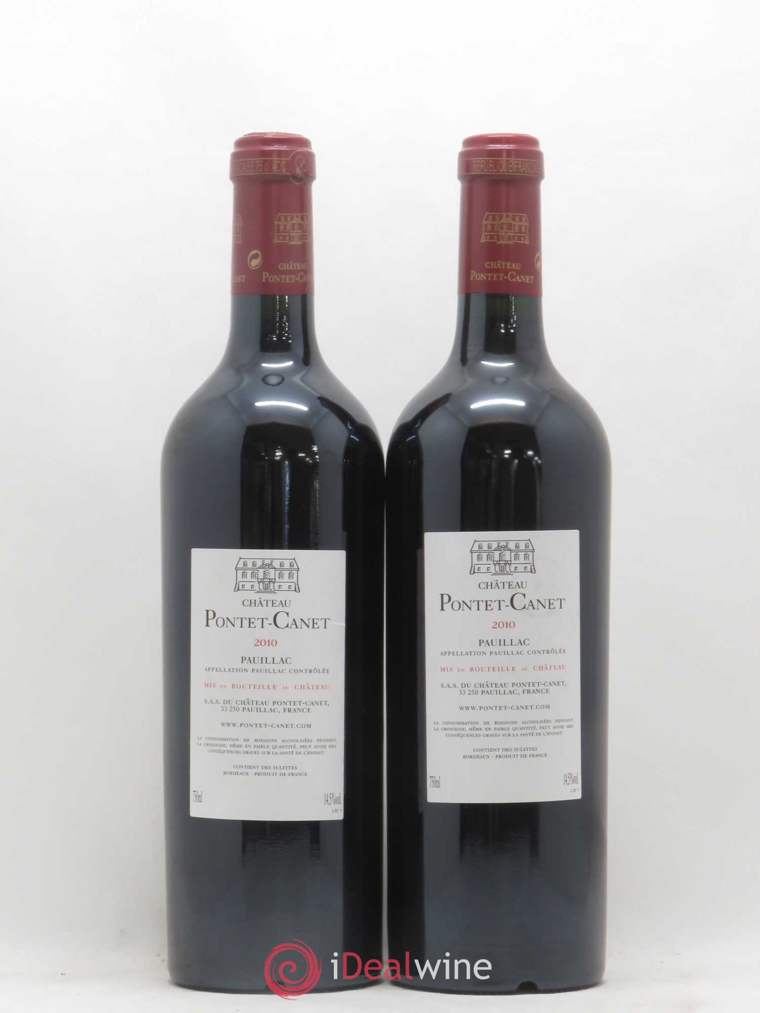Château Pontet Canet 5ème Grand Cru Classé 2010 - Lot de 2 bouteilles - 1