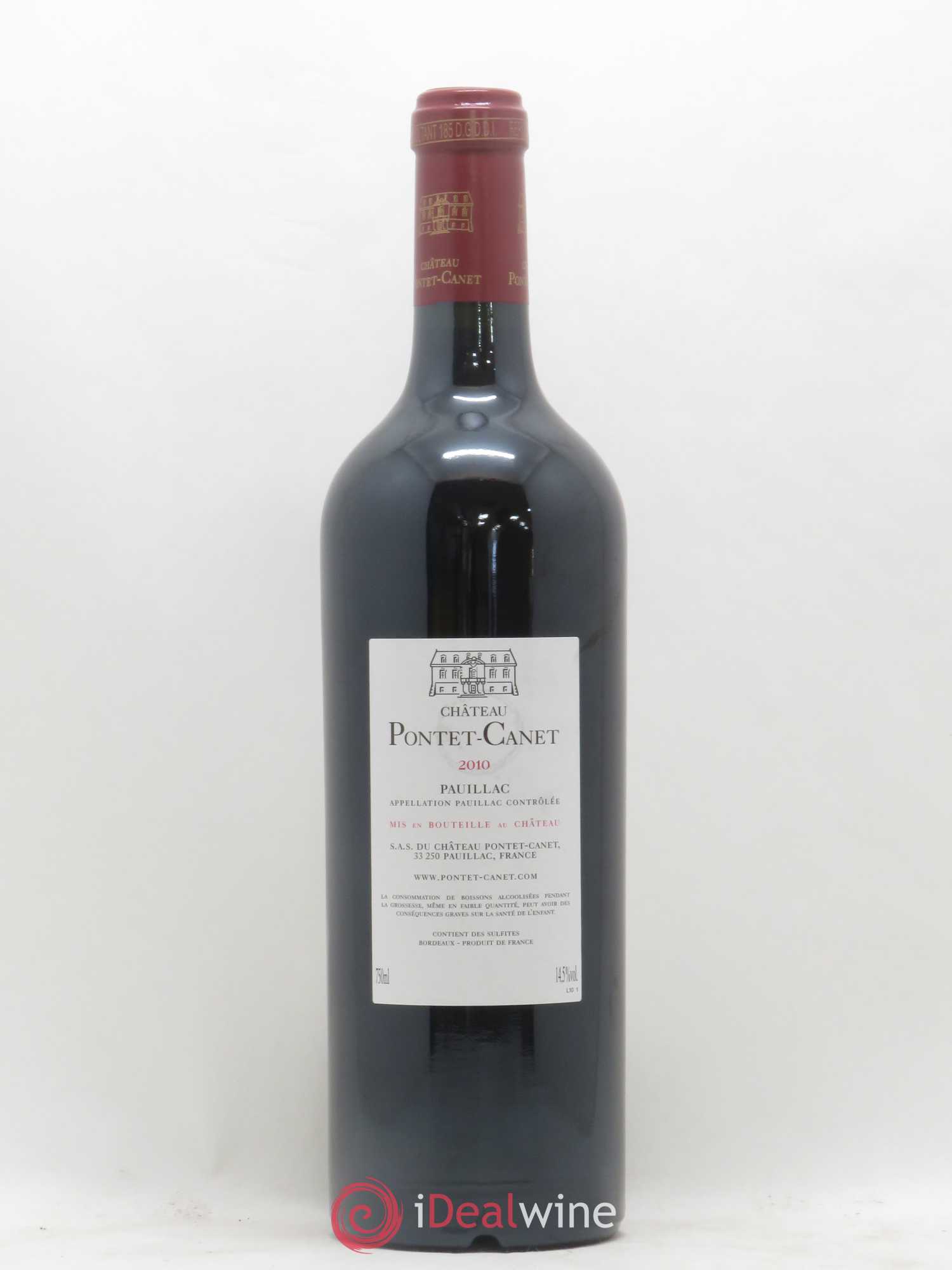 Château Pontet Canet 5ème Grand Cru Classé 2010 - Lot de 1 bouteille - 1