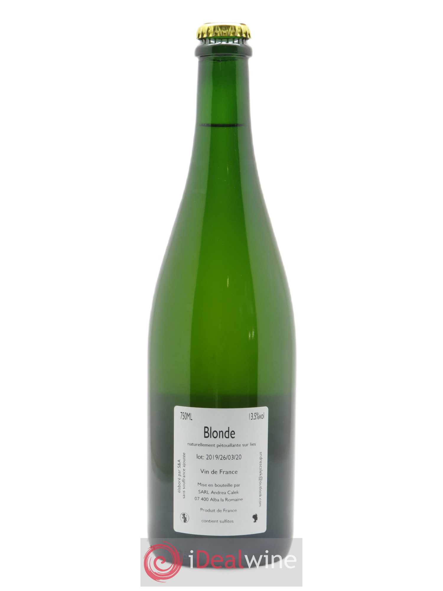 Vin de France Blonde Andrea Calek  2019 - Lot of 1 bottle - 1