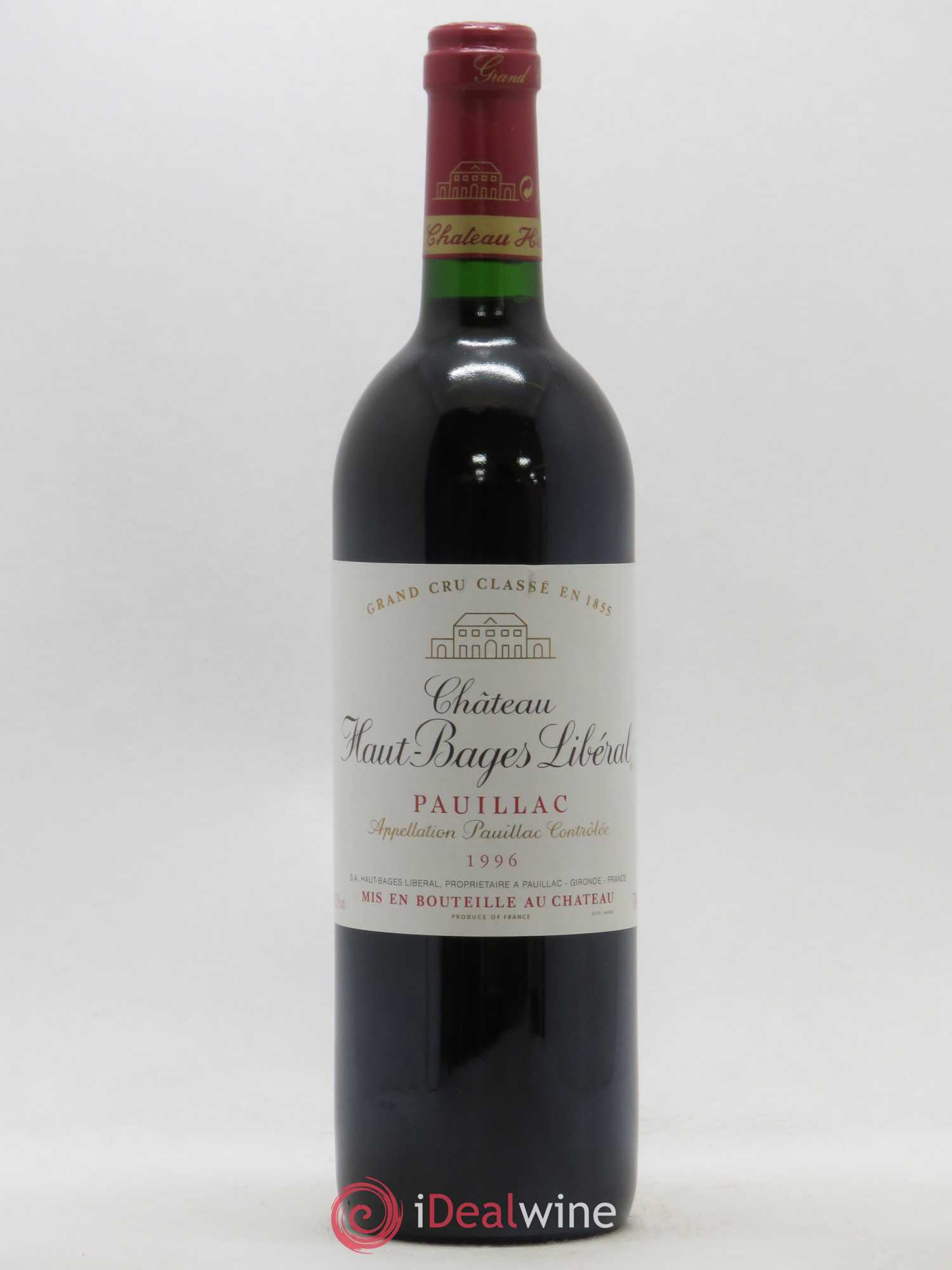 Château Haut Bages Libéral 5ème Grand Cru Classé 1996 - Lot de 1 bouteille - 0