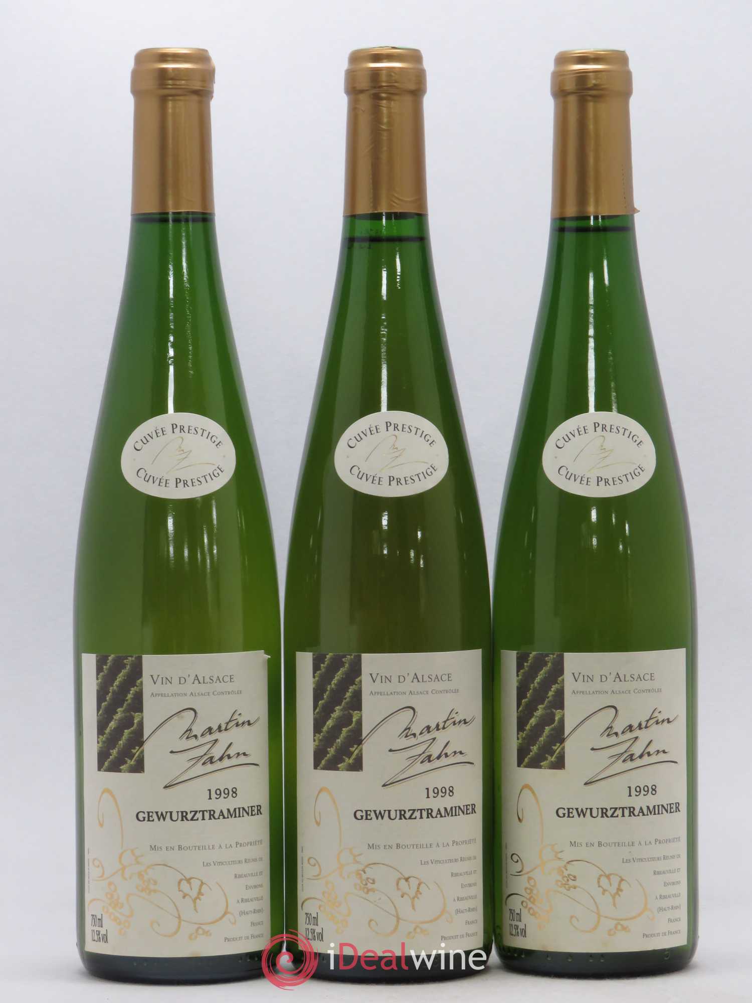 Gewurztraminer Cuvée Préstige Martin Zahn (sans prix de réserve) 1998 - Posten von 3 Flaschen - 0