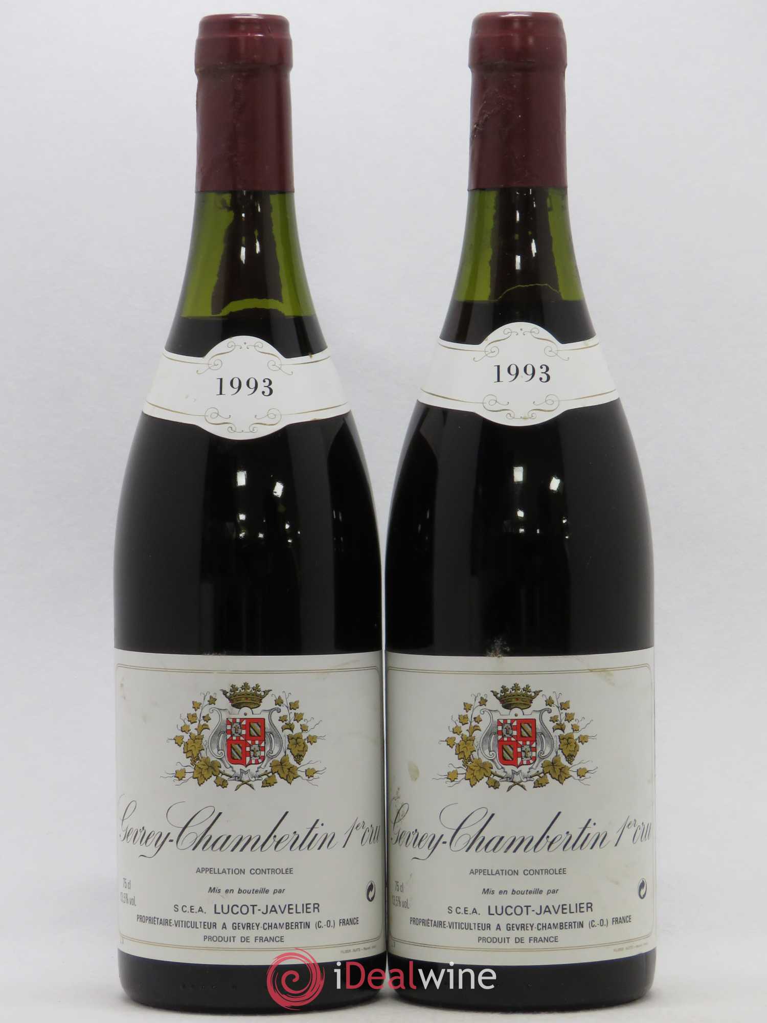 Gevrey-Chambertin 1er Cru Lucot Javelier 1993 - Lot de 2 bouteilles - 0