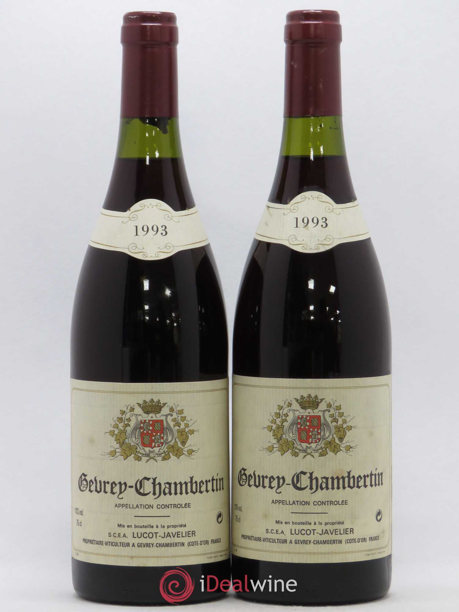 Gevrey-Chambertin Lucot Javelier 1993 - Lot de 2 bouteilles - 0