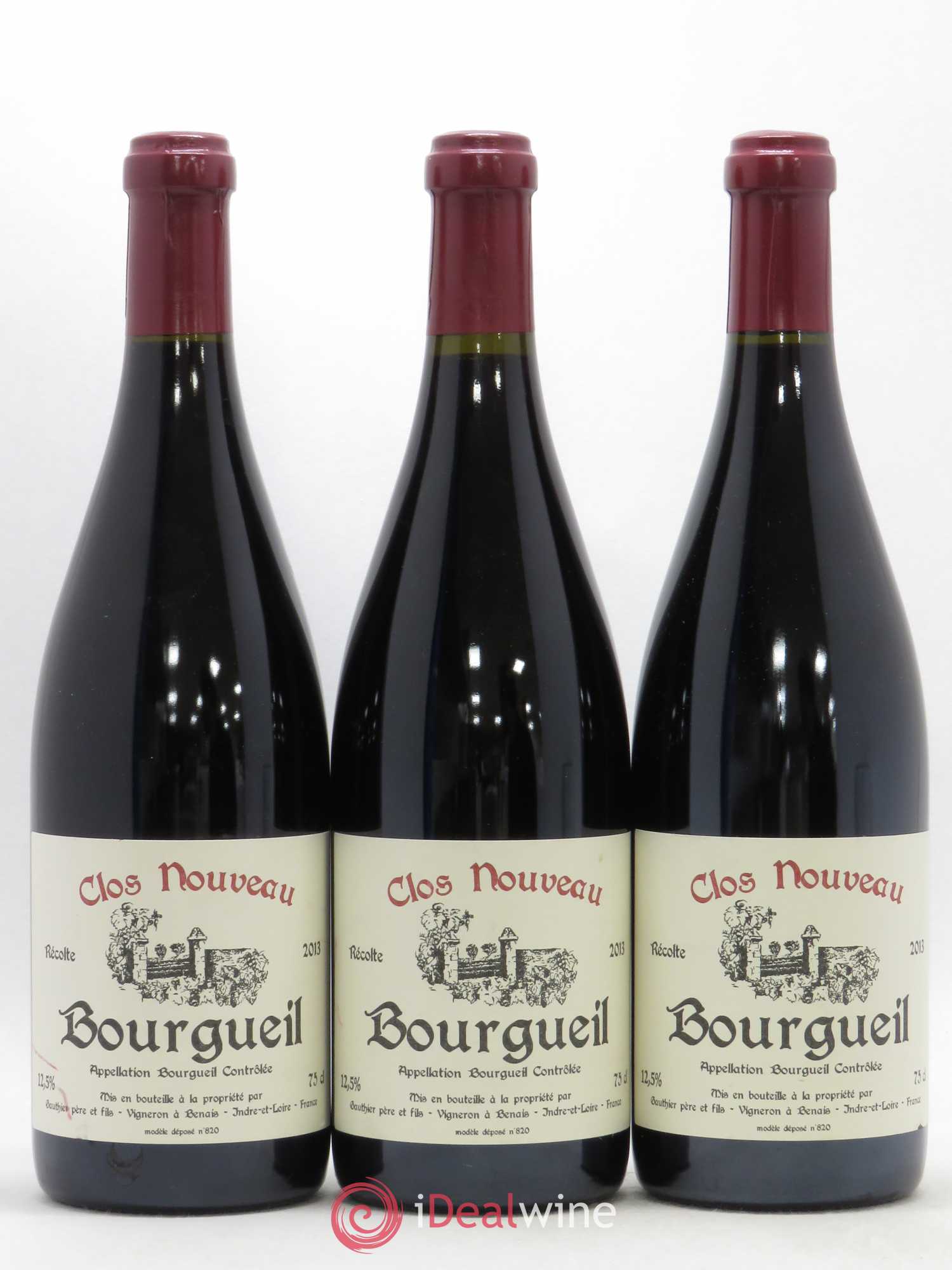 Bourgueil Clos Nouveau Domaine du Bel Air 2013 - Lot de 3 bouteilles - 0