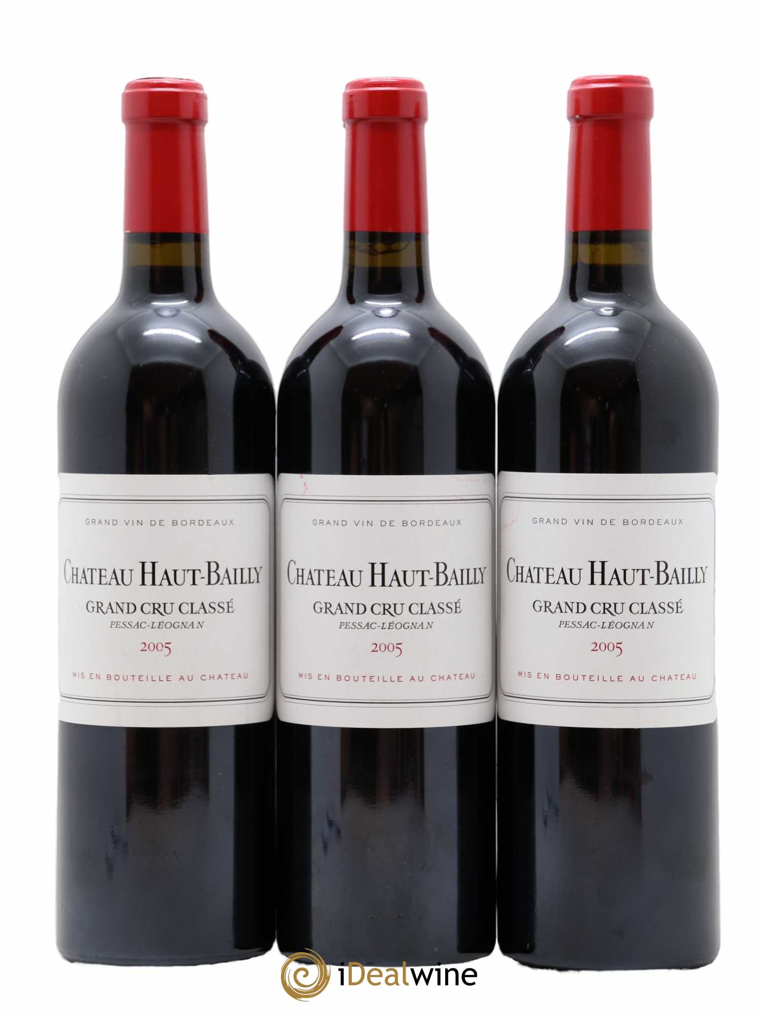 Château Haut-Bailly Cru Classé de Graves 2005 - Lot de 3 bouteilles - 0