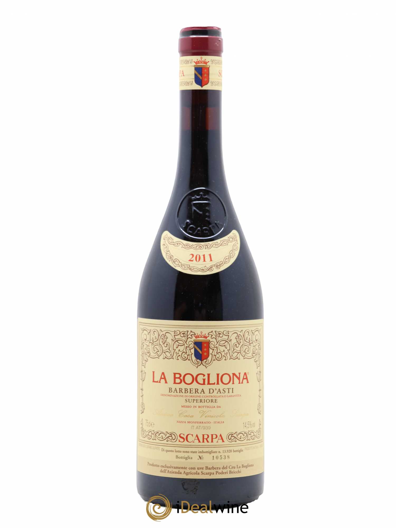 Italie Barbera d'Asti La Bogliona Scarpa 2011 - Lot de 1 bouteille - 0
